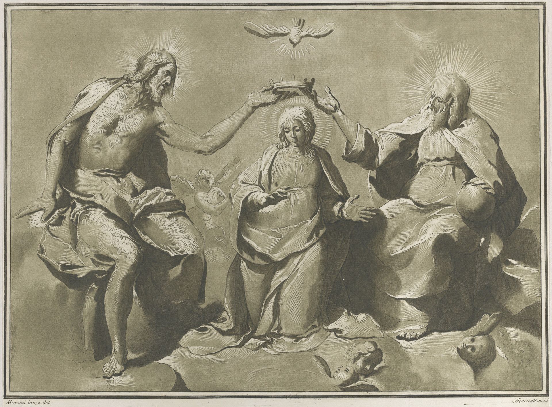 Coronation of the Virgin by Andrea Scacciati