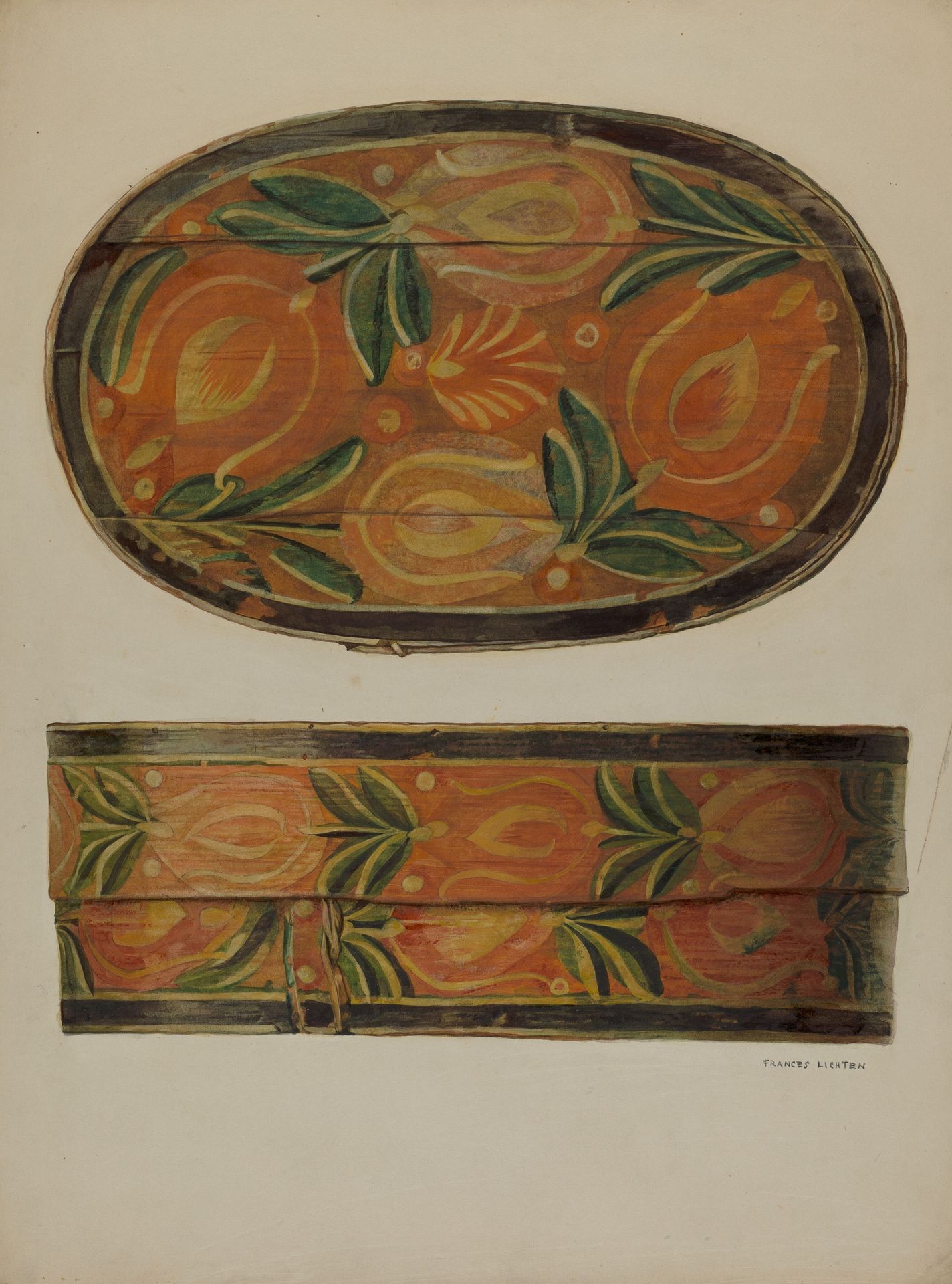 Pa. German Cap Box by Frances Lichten