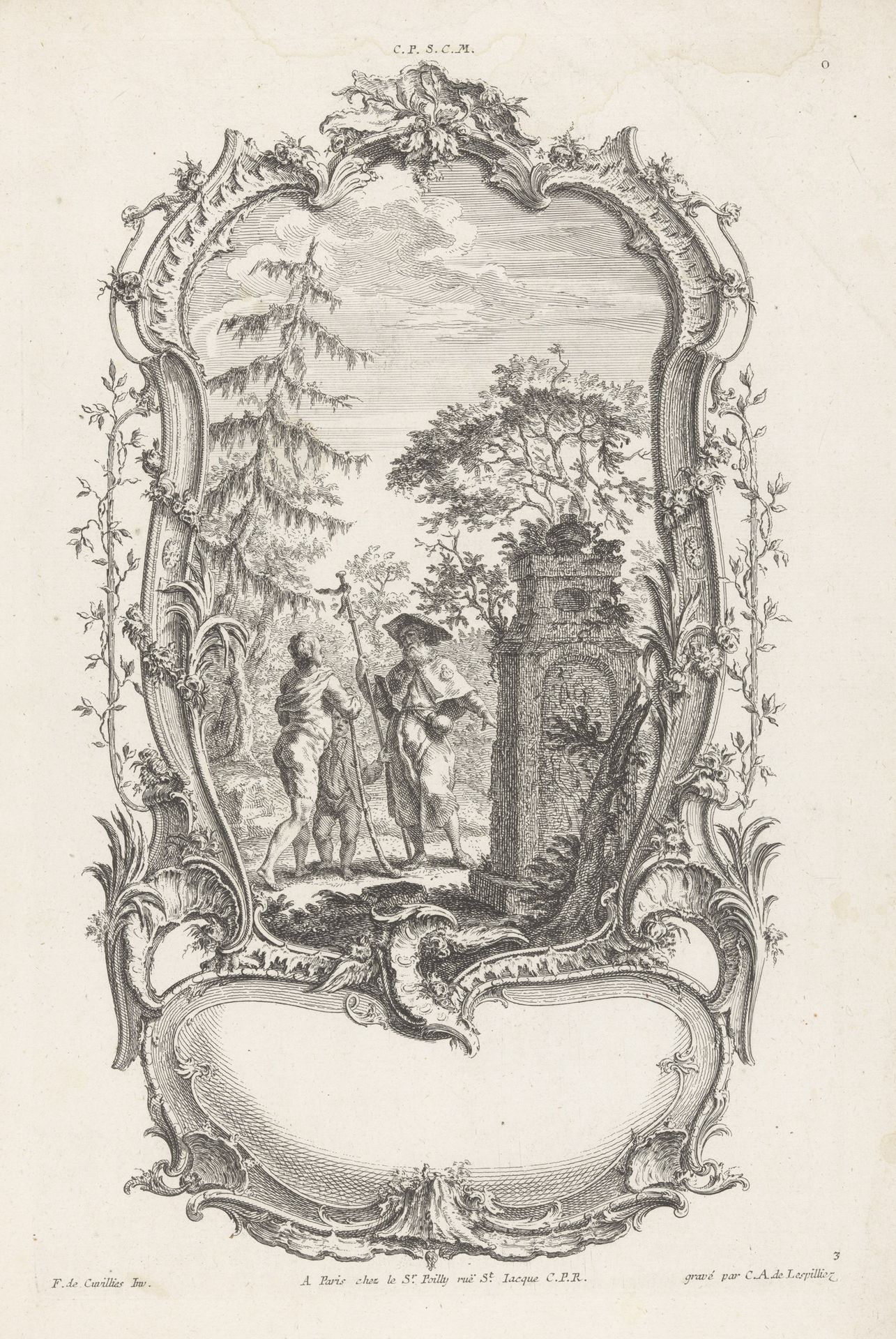 Pelgrim en jongeman by Carl Albert von Lespilliez