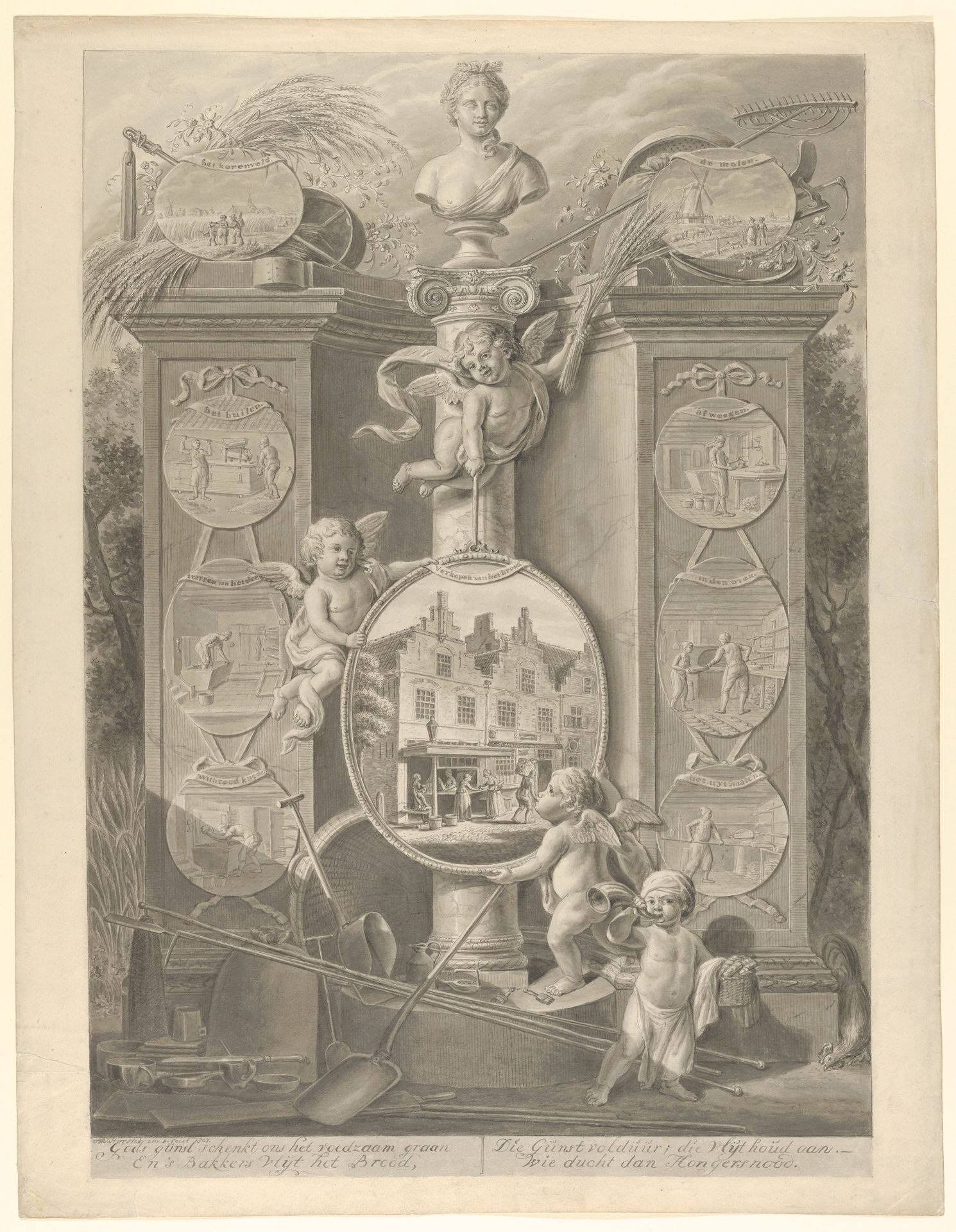 Allegory of the Baker's Trade by Johannes Petrus van Horstok