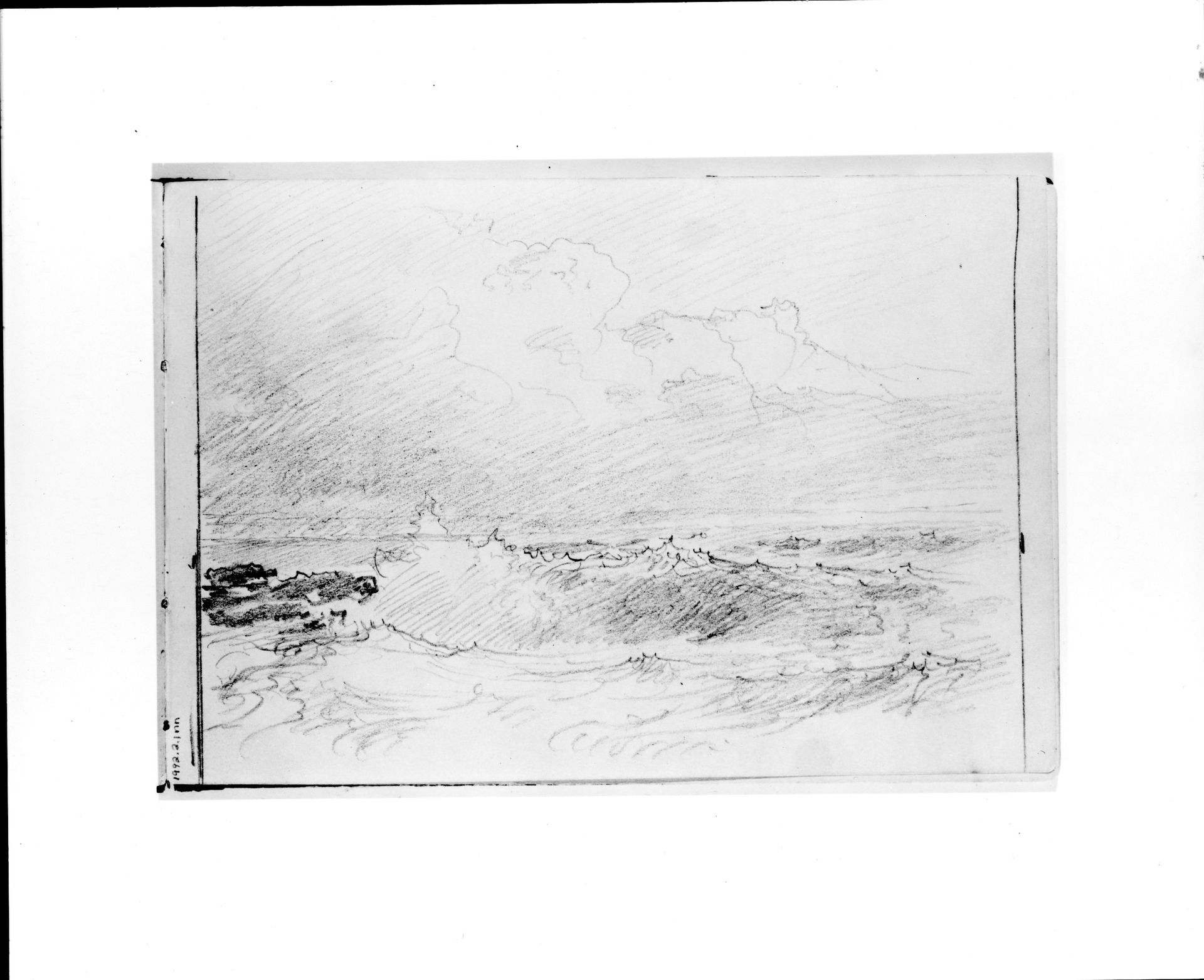 Seascape with Breaking Waves (from Sketchbook VII) by William Trost Richards