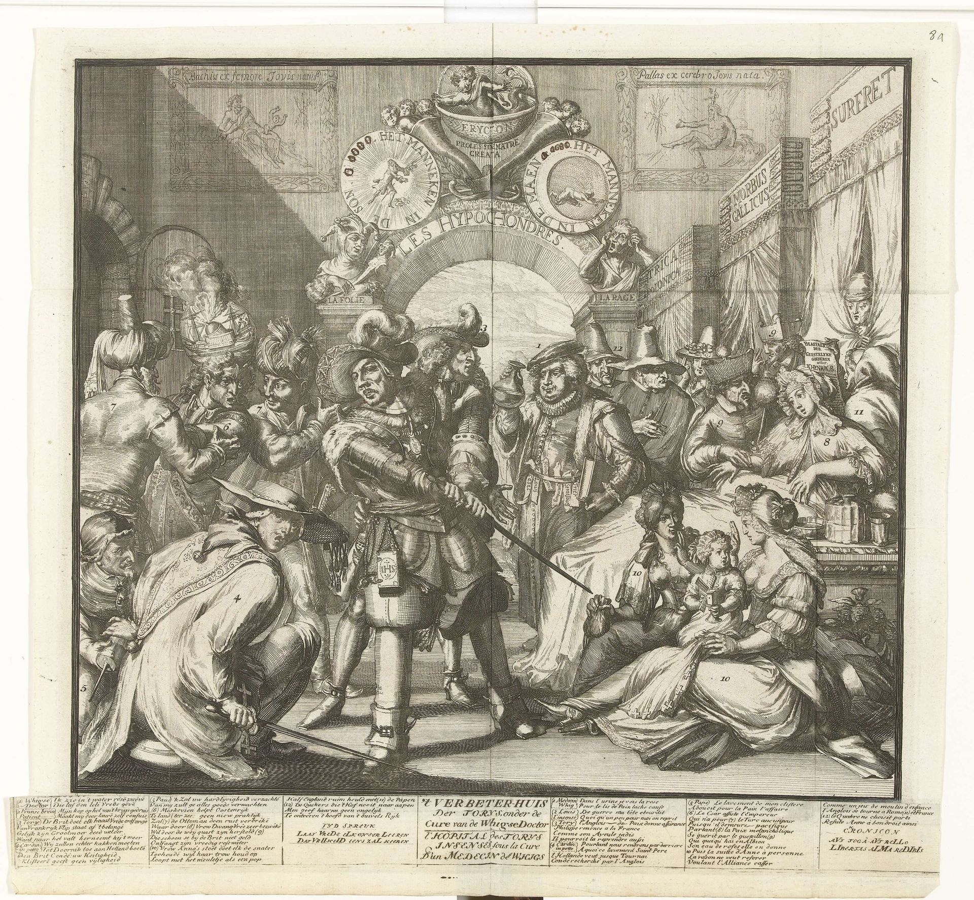 Spotprent op de Vrede van Utrecht, 1713 by Romeyn de Hooghe