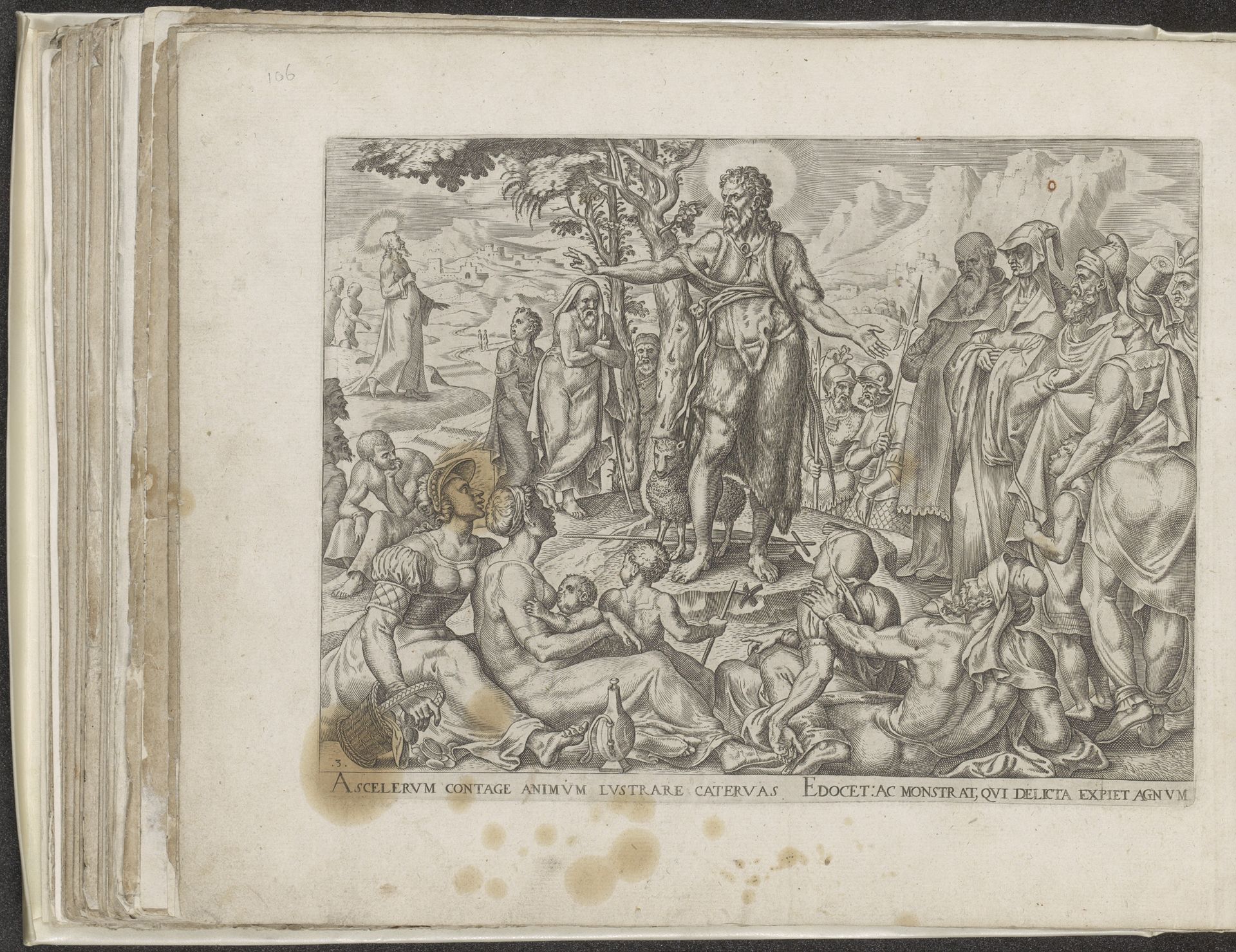 Prediking van Johannes de Doper by Philips Galle
