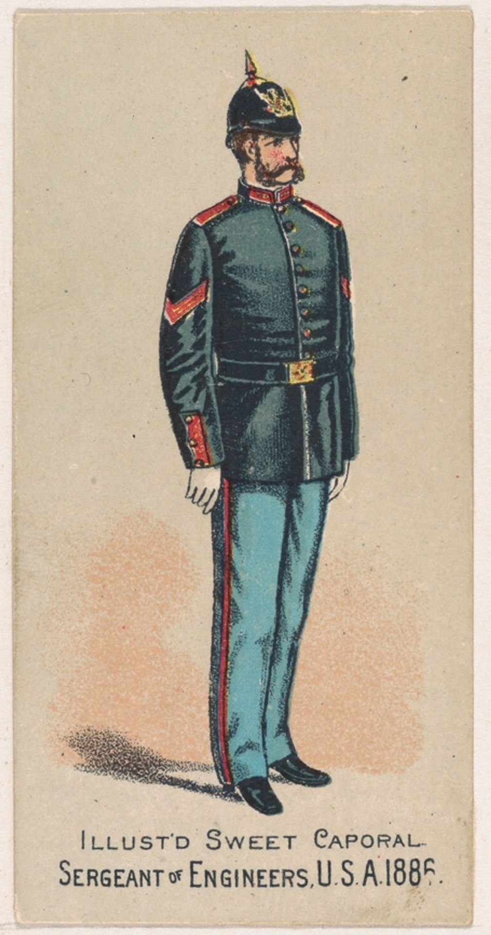 Sergeant of Engineers, United States Army, 1886, from the Military Series (N224) issued by Kinney Tobacco Company to promote Sweet Caporal Cigarettes by Kinney Brothers Tobacco Company