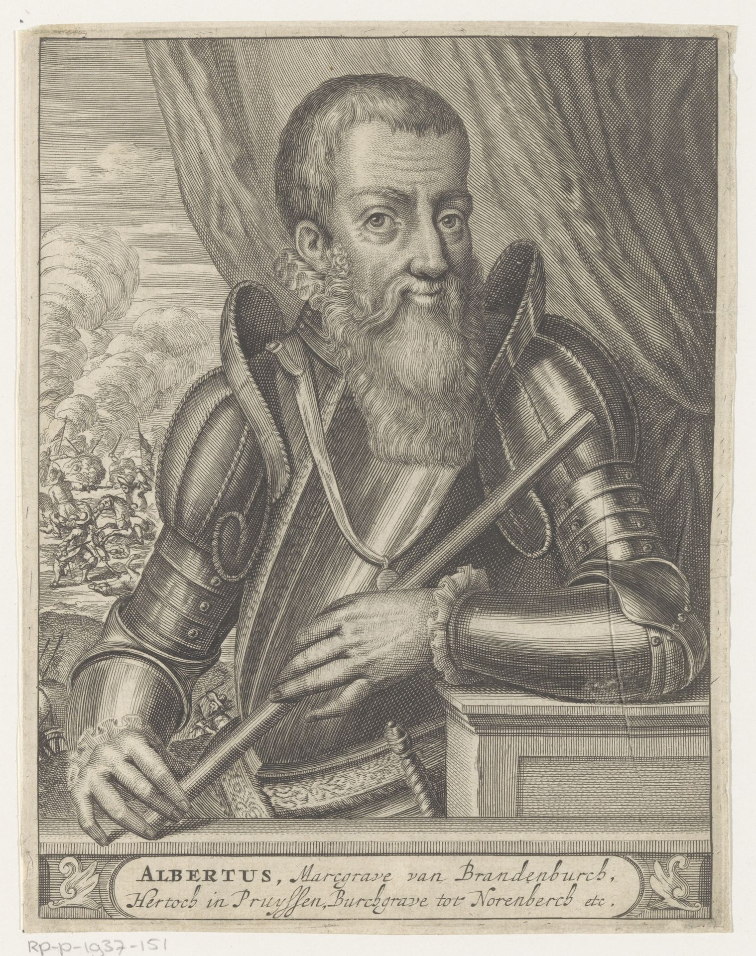 Portret van Albrecht van Brandenburg-Ansbach, hertog van Pruisen by Anonymous