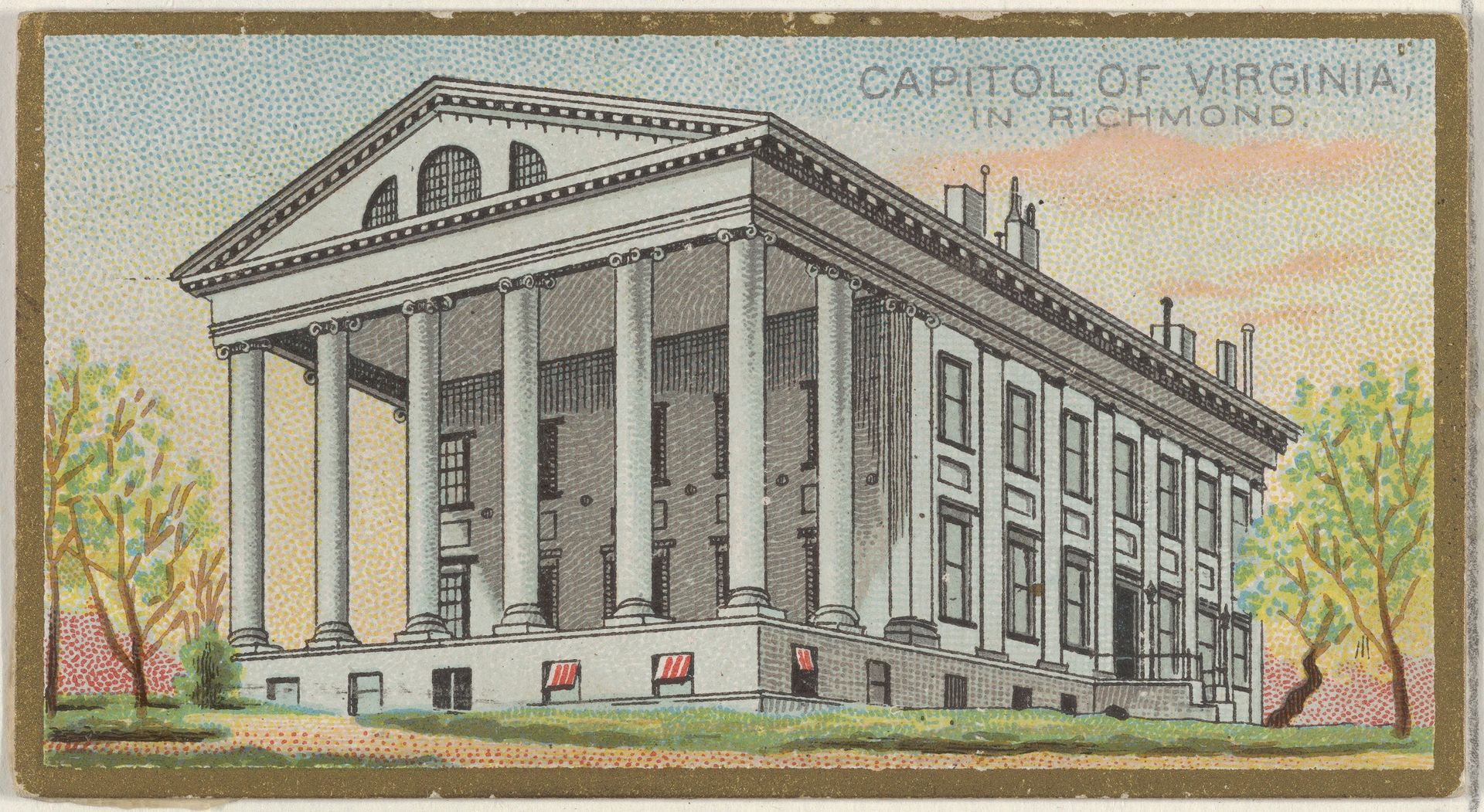 Capitol of Virginia in Richmond, from the General Government and State Capitol Buildings series (N14) for Allen & Ginter Cigarettes Brands by Allen & Ginter