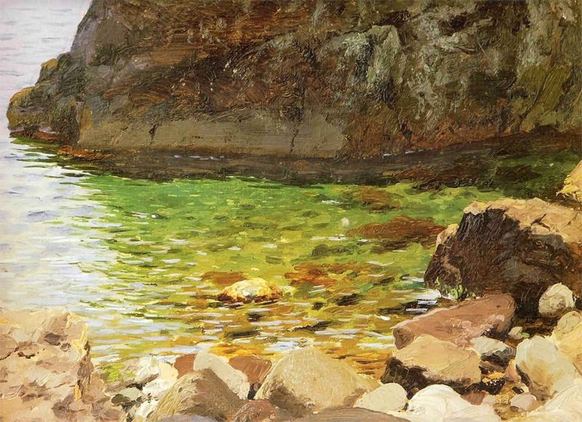 Brzeg morza i skaly by Ferdynand Ruszczyc