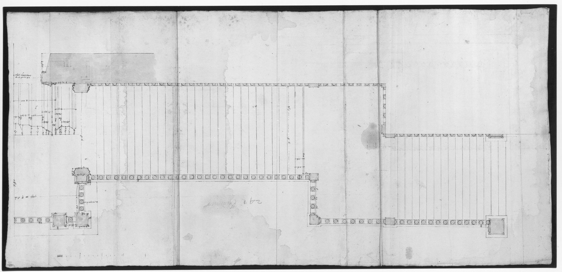 Palazzo Senatorio, stair, upper ramp and entry portal (recto) Palazzo Senatorio, stair, lower ramp and pedestal (verso) by Anonymous