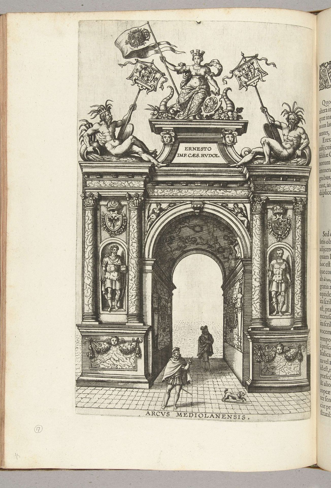 Triomfboog van Milaan (voorzijde), 1594 by Pieter van der (I) Borcht