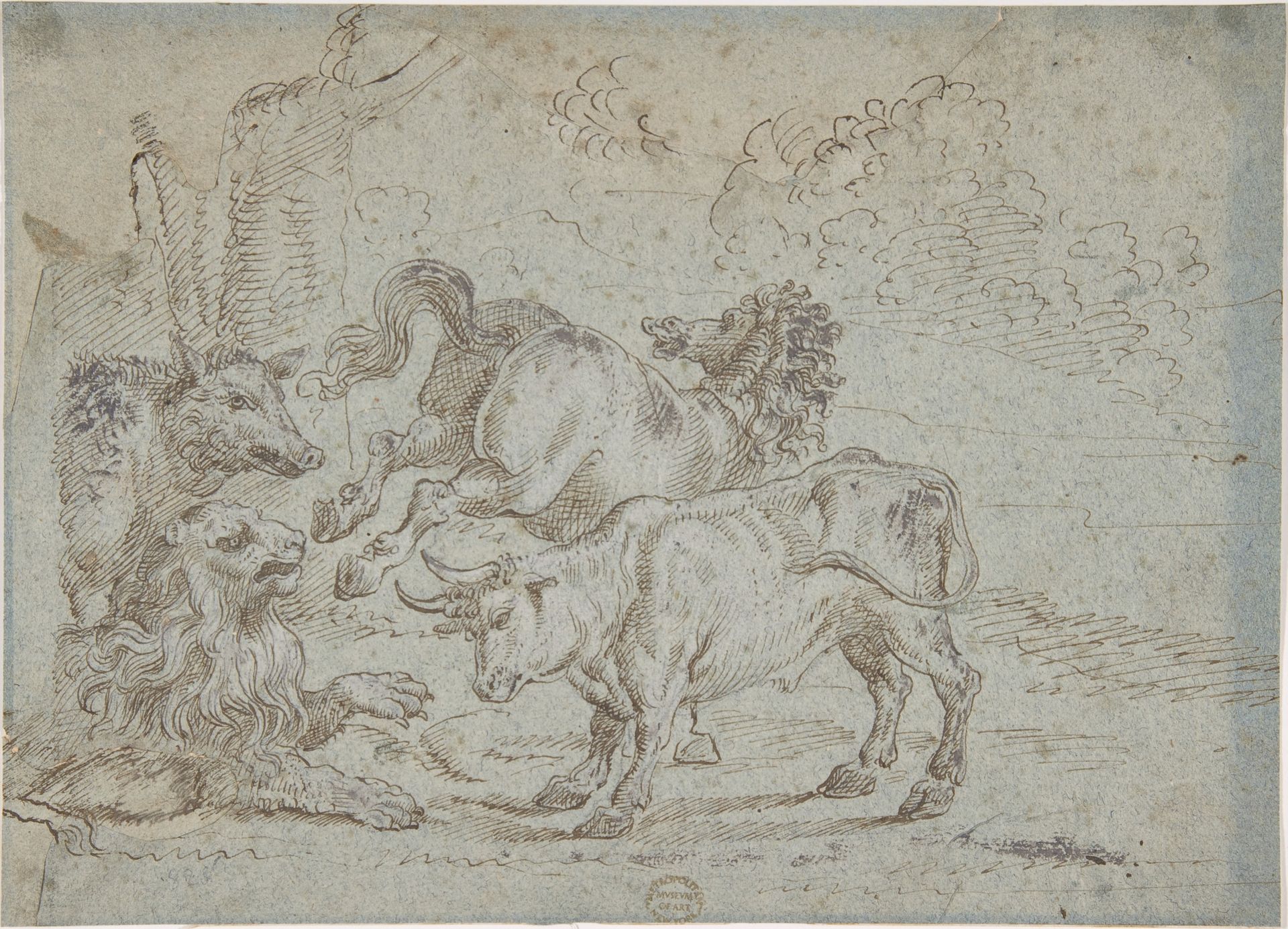 Horse, Bull, Lion, and Boar by Anonymous