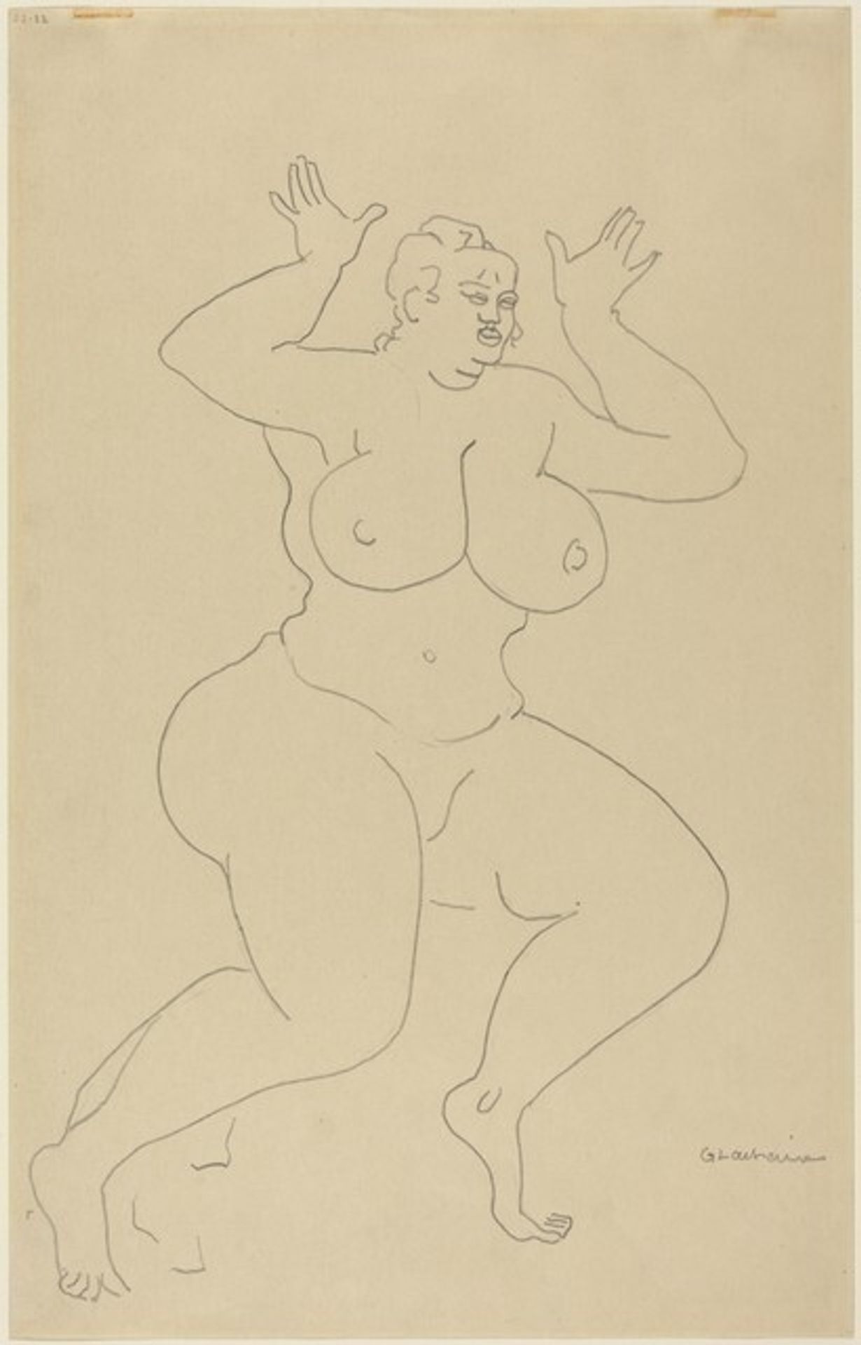 Nude with Her Hands Raised by Gaston Lachaise