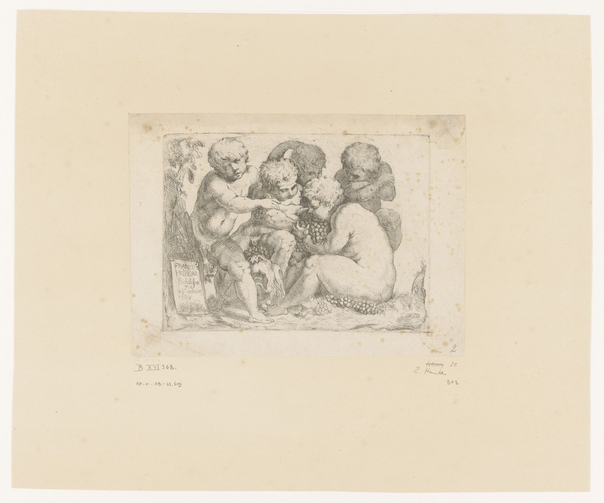 Bacchanaal met vijf kinderen by Zacharie Heince