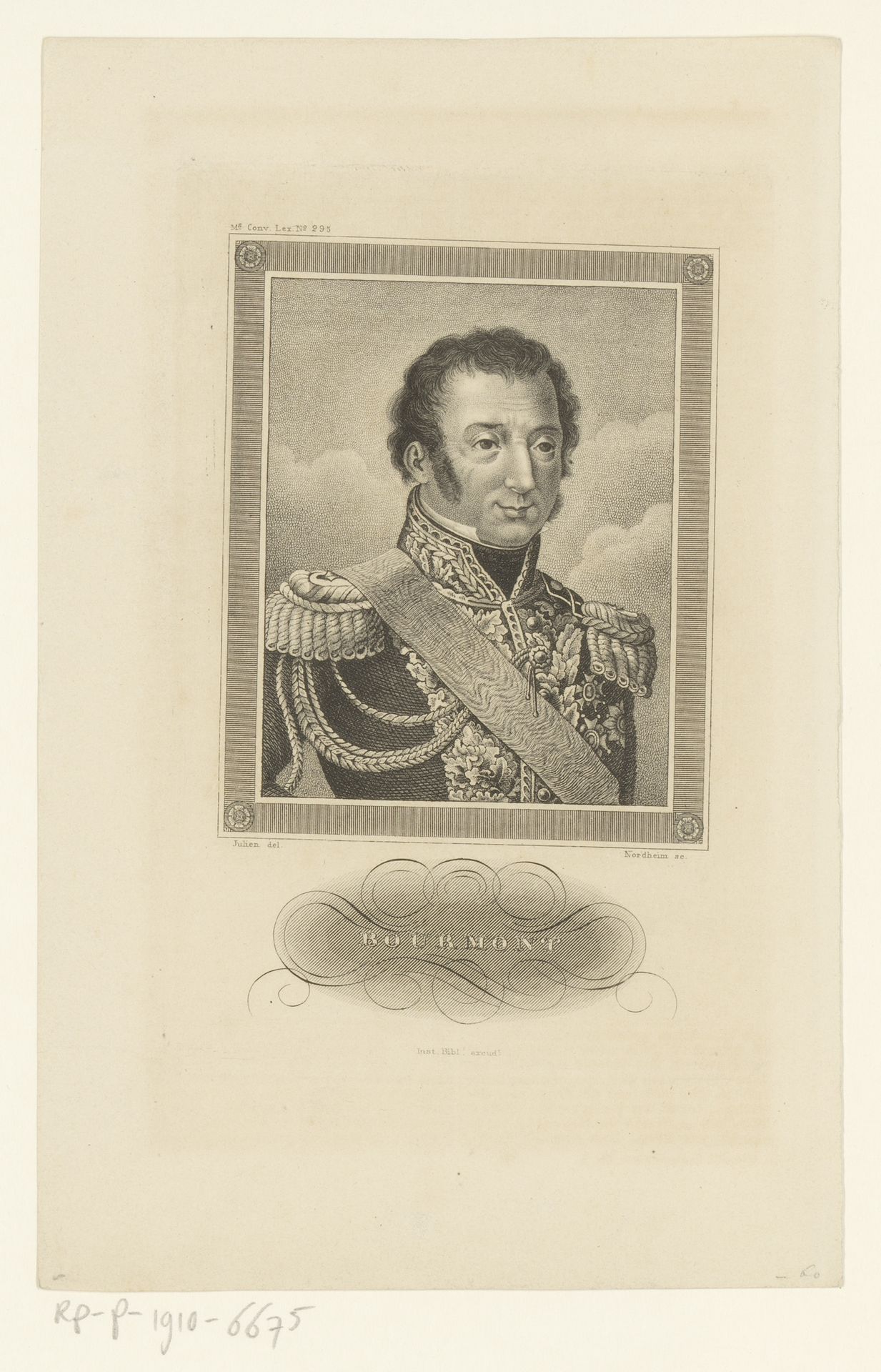 Portret van Louis Auguste Victor de Ghaises de Bourmont by Johann Georg Nordheim