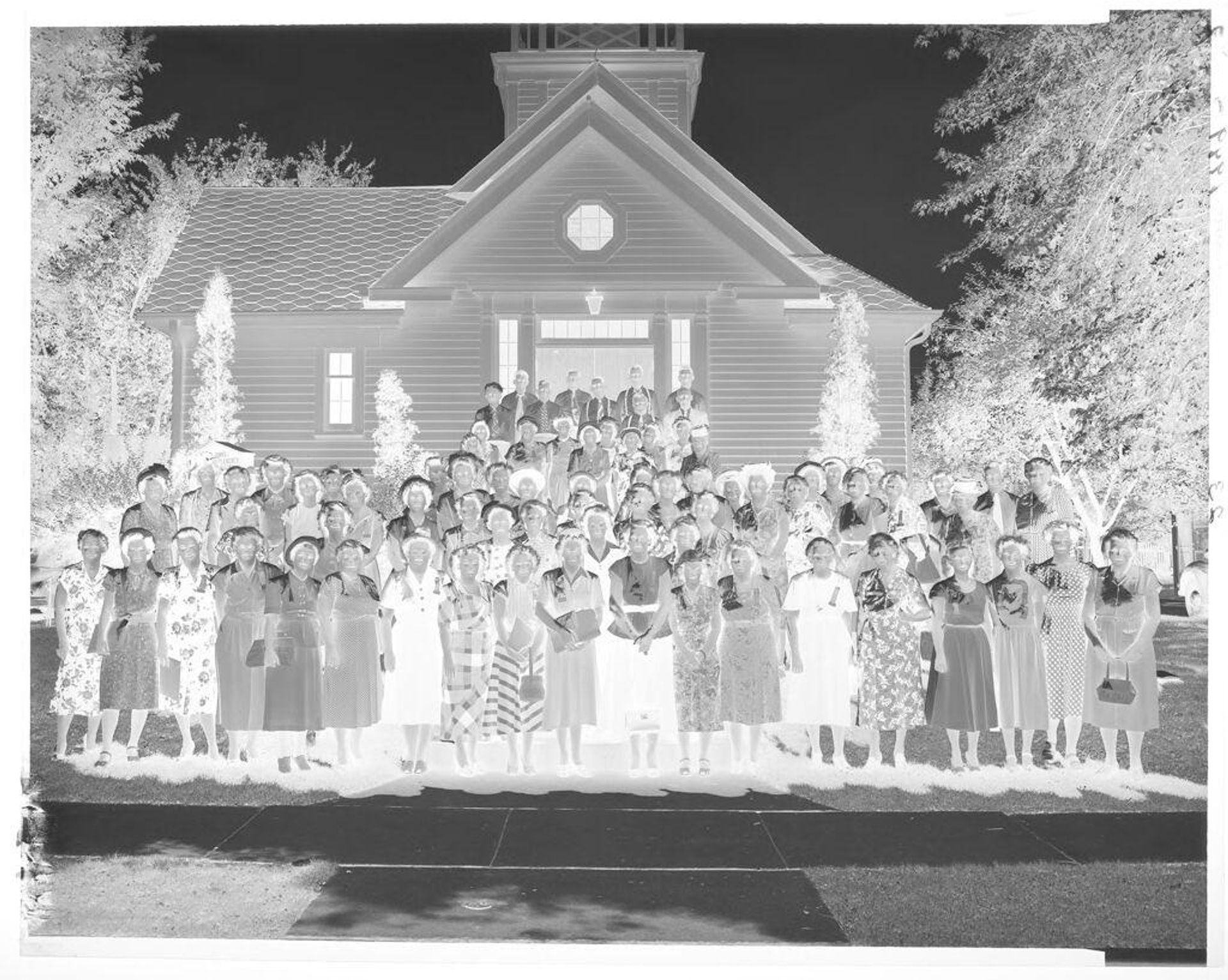 Untitled (large group outside of church) by John Deusing