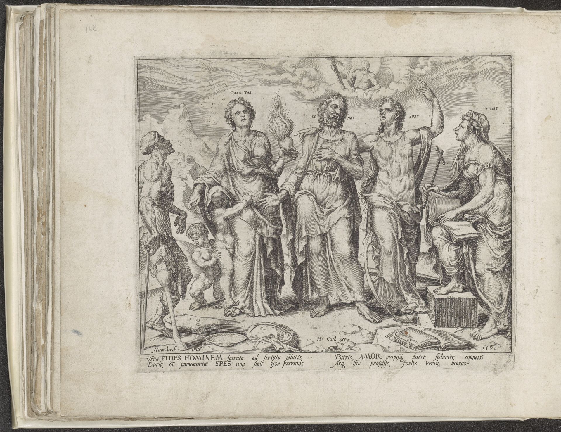 De Mens bijgestaan door Geloof, Hoop en Liefde by Anonymous