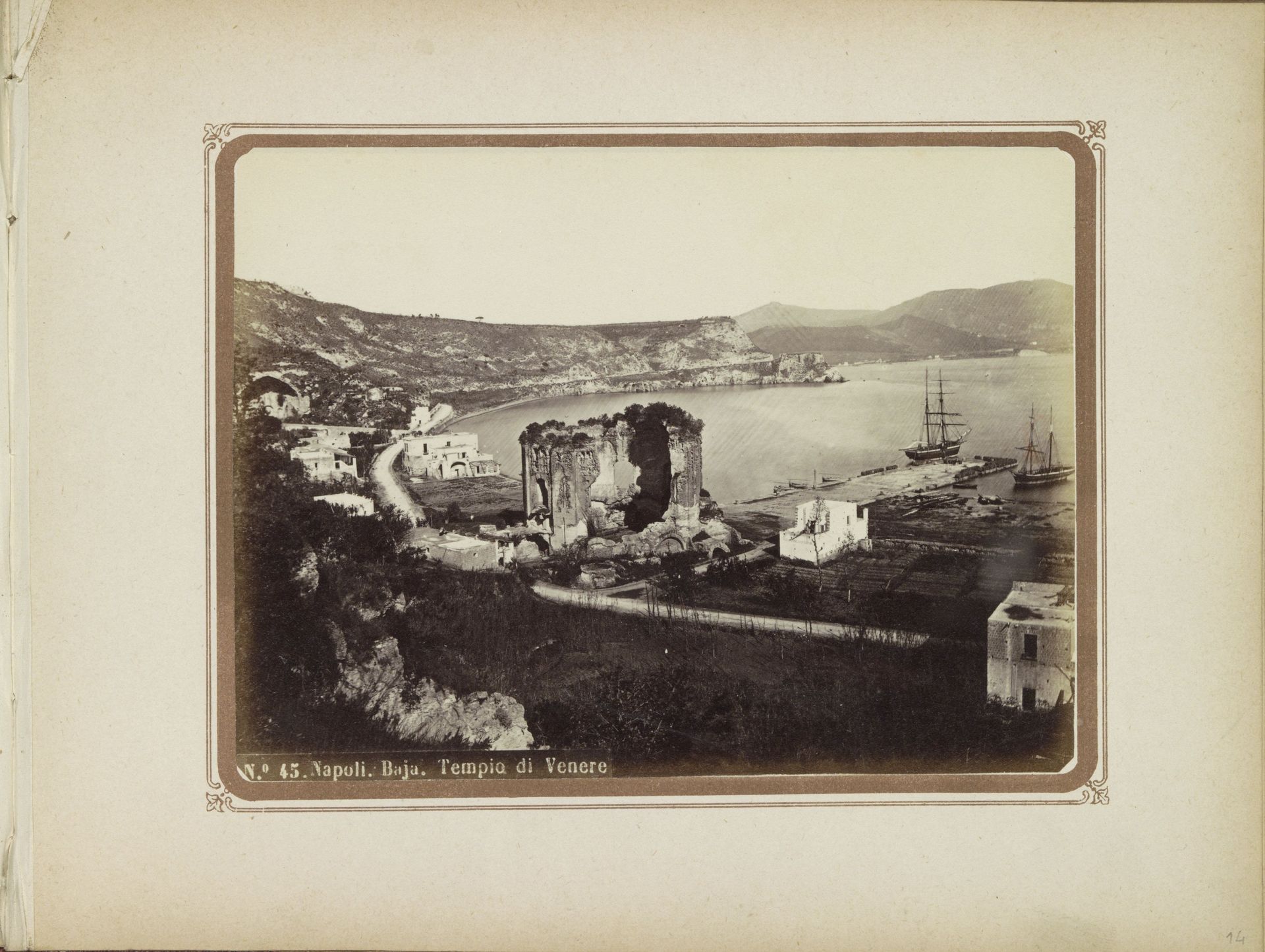 View of the Venus temple on the Bay of Naples by Roberto Rive