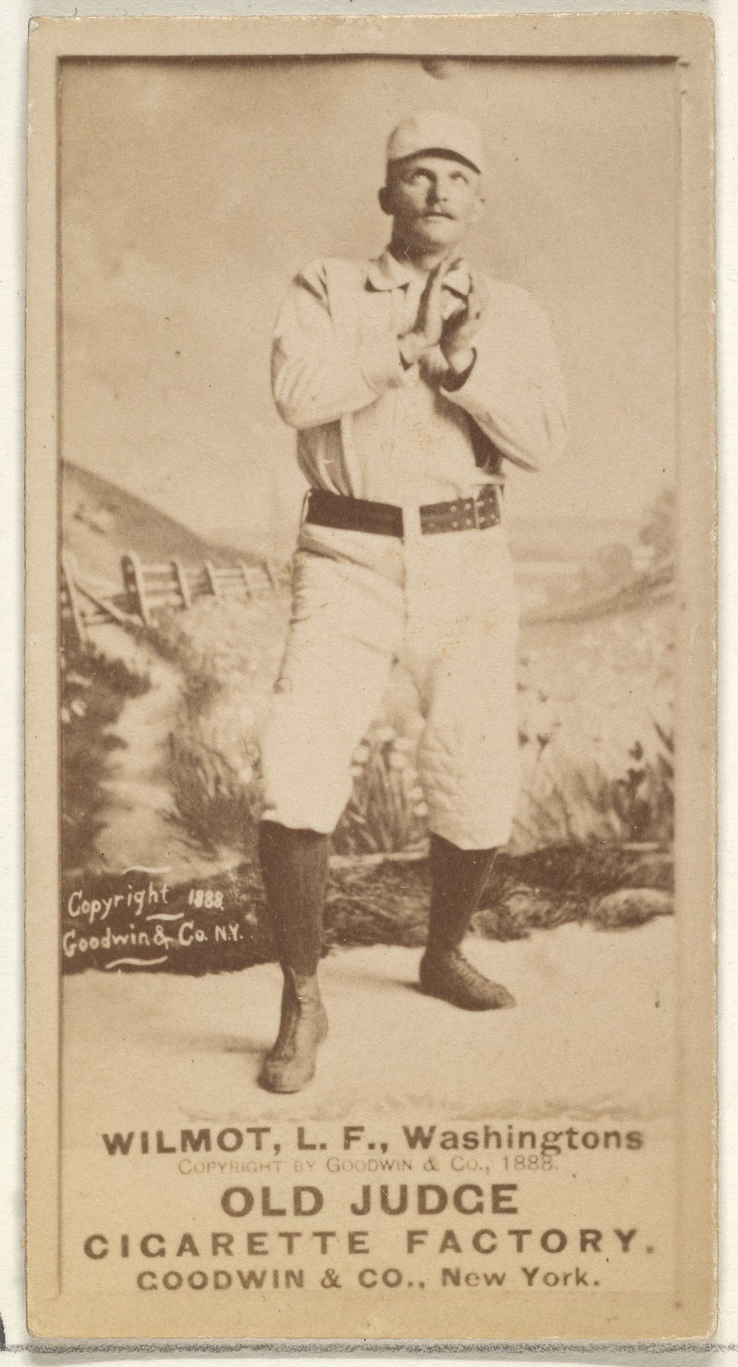 Walter Robert "Walt" Wilmot, Left Field, Washington Nationals, from the Old Judge series (N172) for Old Judge Cigarettes by Goodwin & Company
