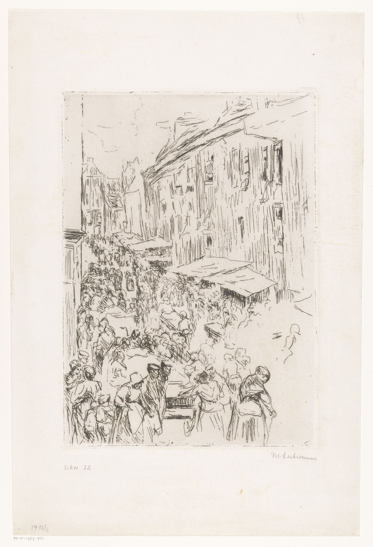 Jodenstraat in Amsterdam by Max Liebermann