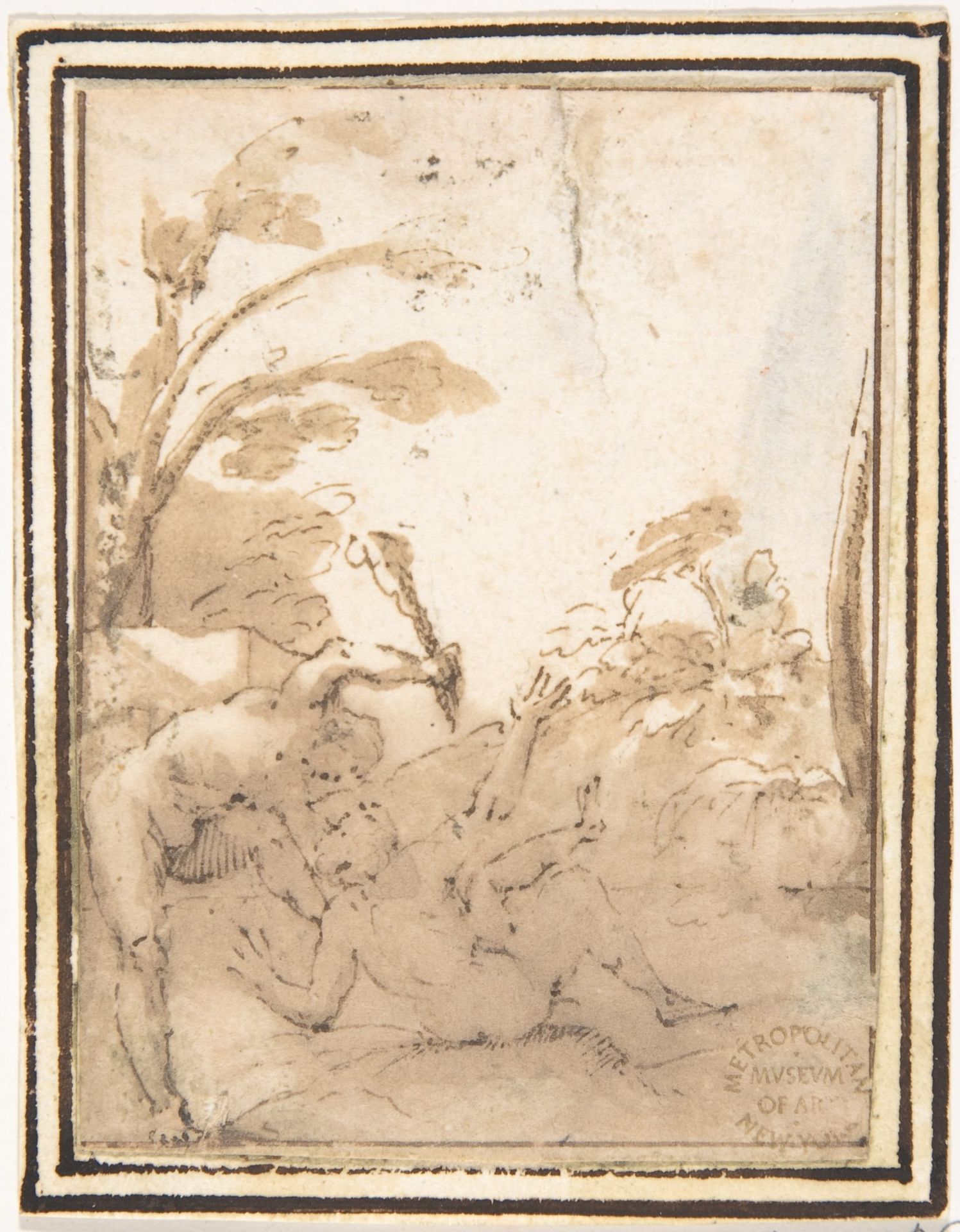 Cain Slaying Abel by Francesco Allegrini