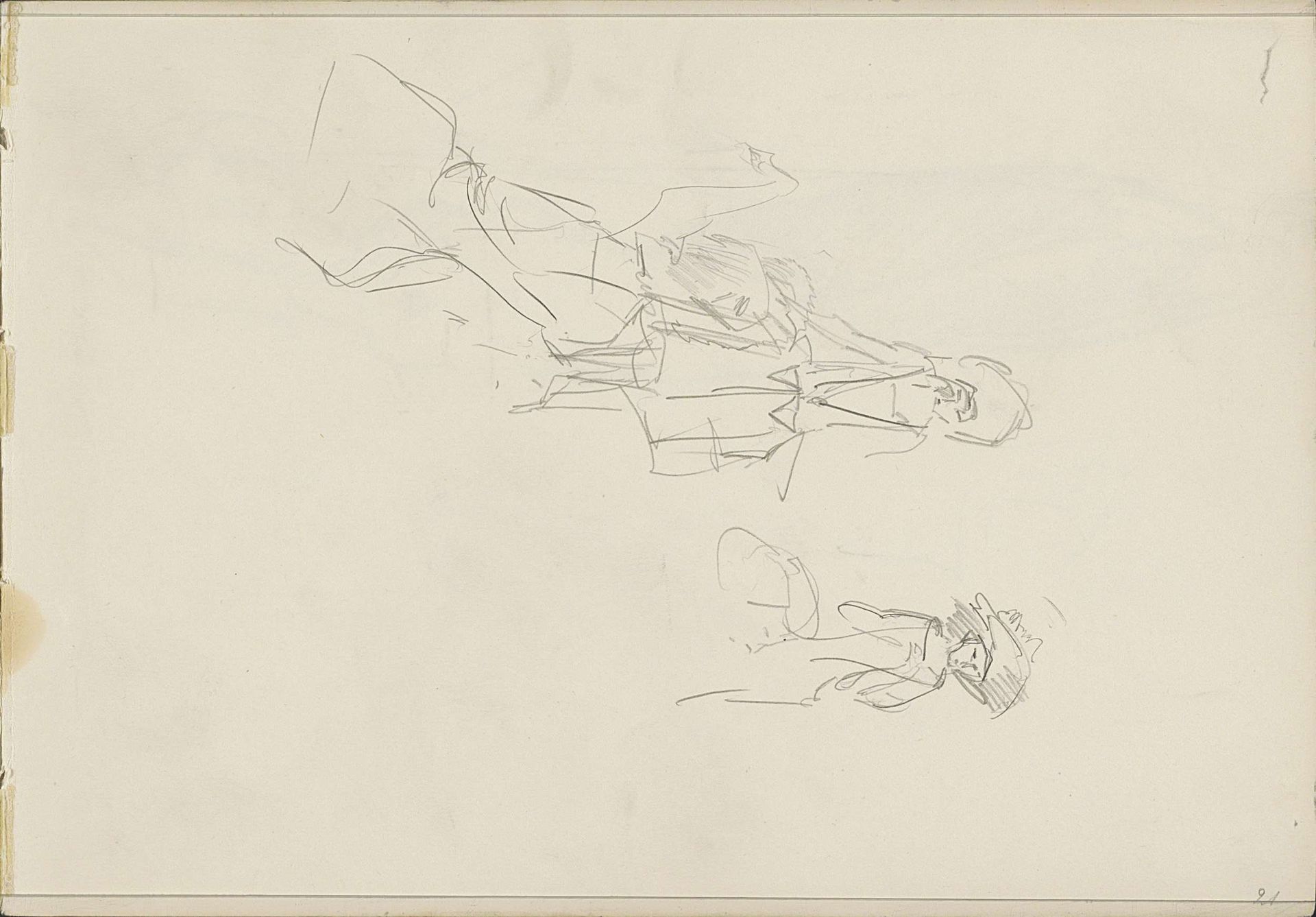 Studieblad met danseressen by Isaac Israels