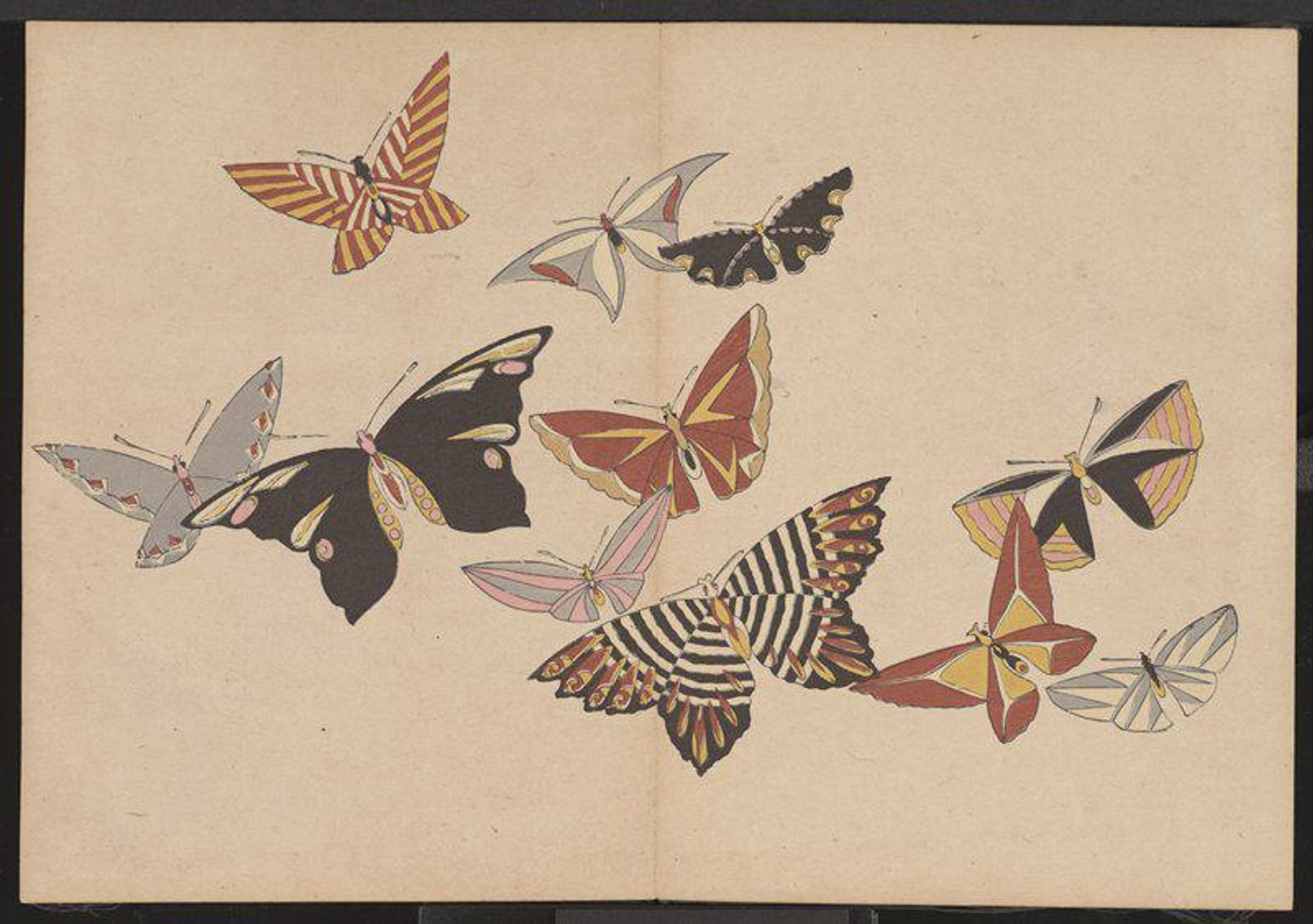 All Kinds of Butterflies by Kamisaka Sekka