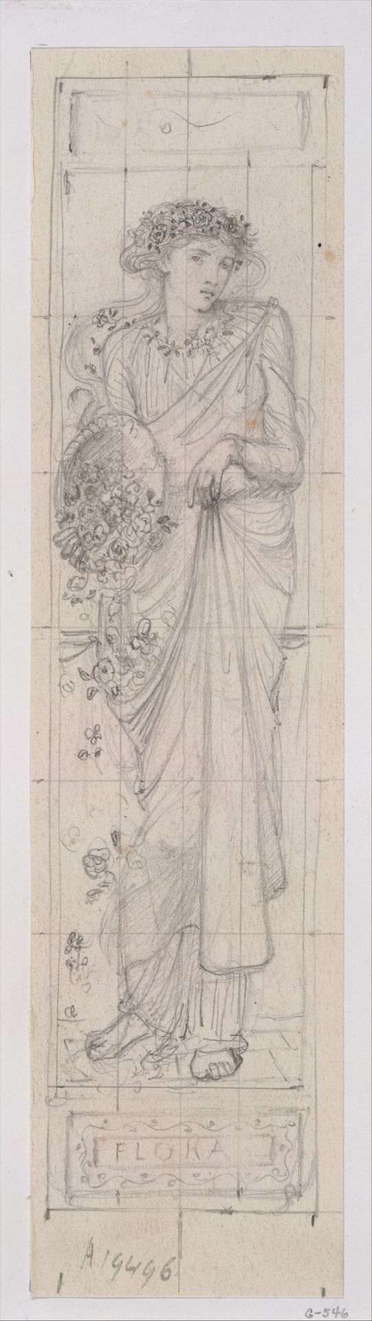 Design for the Figure of "Flora" by Edward Burne-Jones