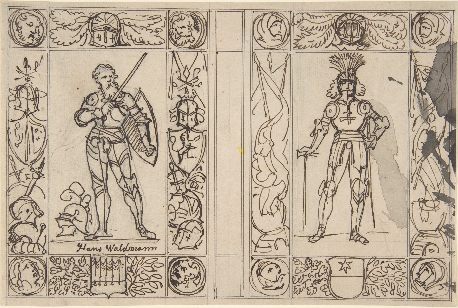 Study for Two Book Illustrations by Carl Alexander von Heideloff