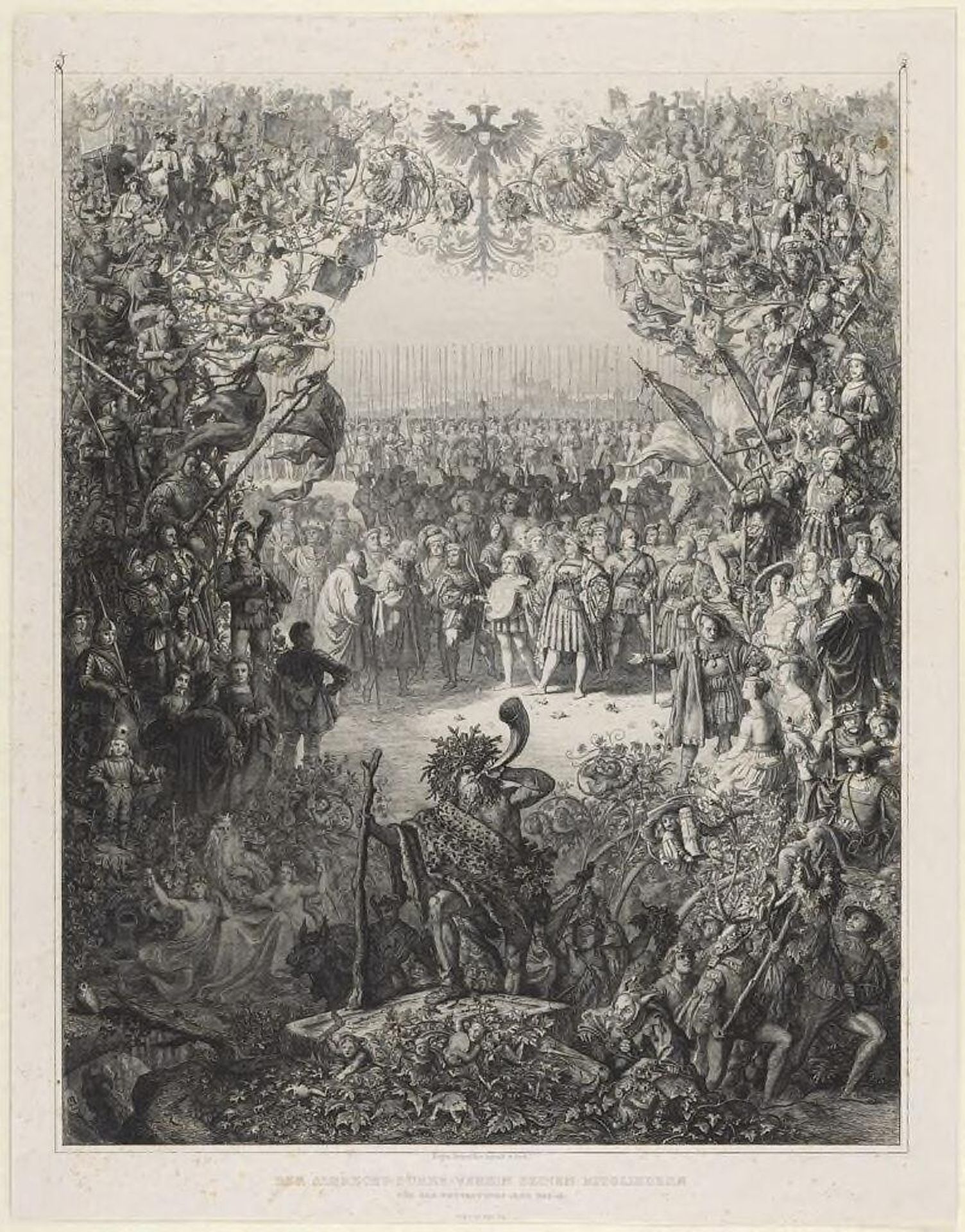 Maximilian Bestows the Coat-of-Arms of the Artist upon Albrecht DÃ¼rer by Eugen Neureuther