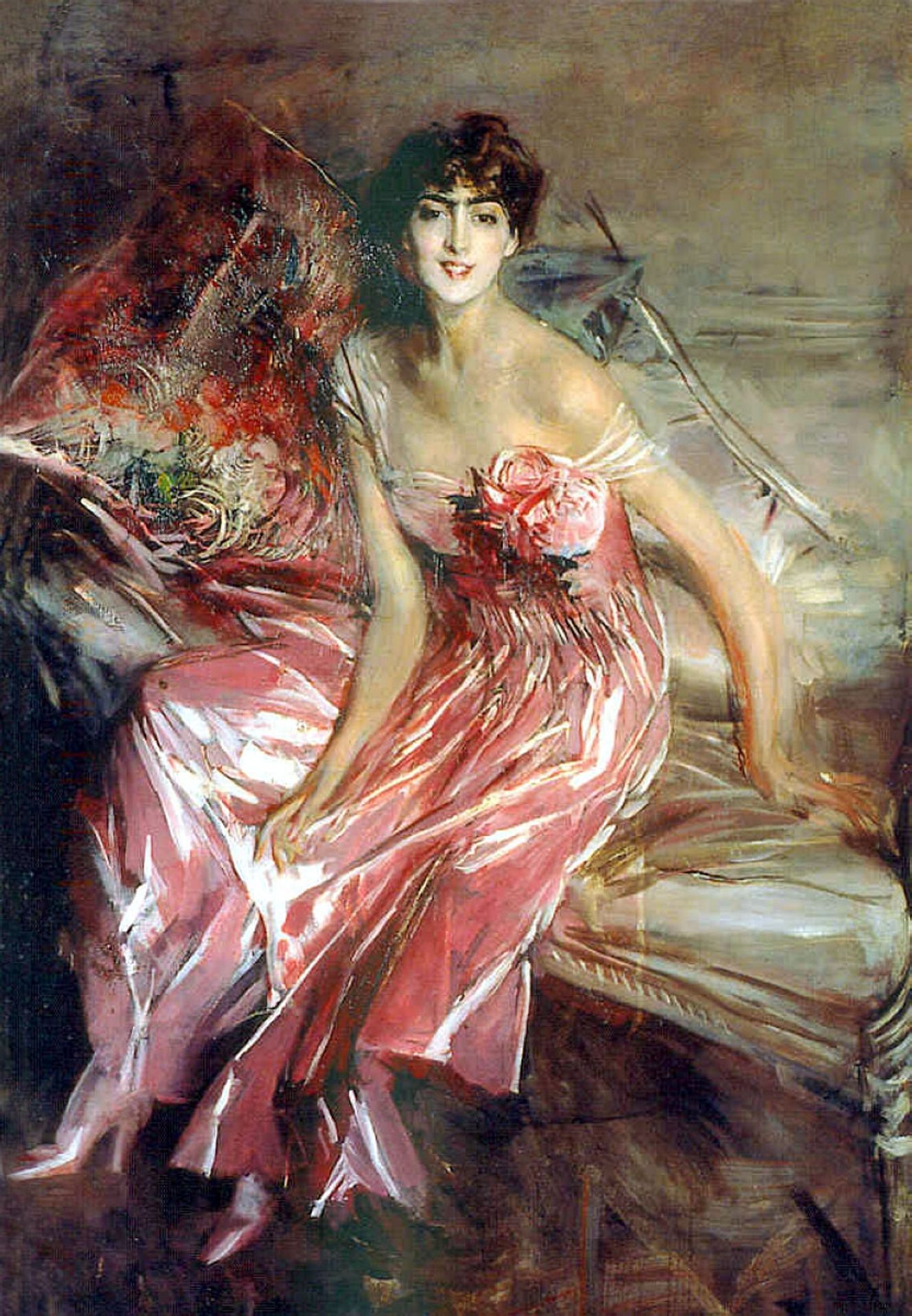 The Lady in Pink (Portrait of Olivia Concha de Fontecilla) by Giovanni Boldini