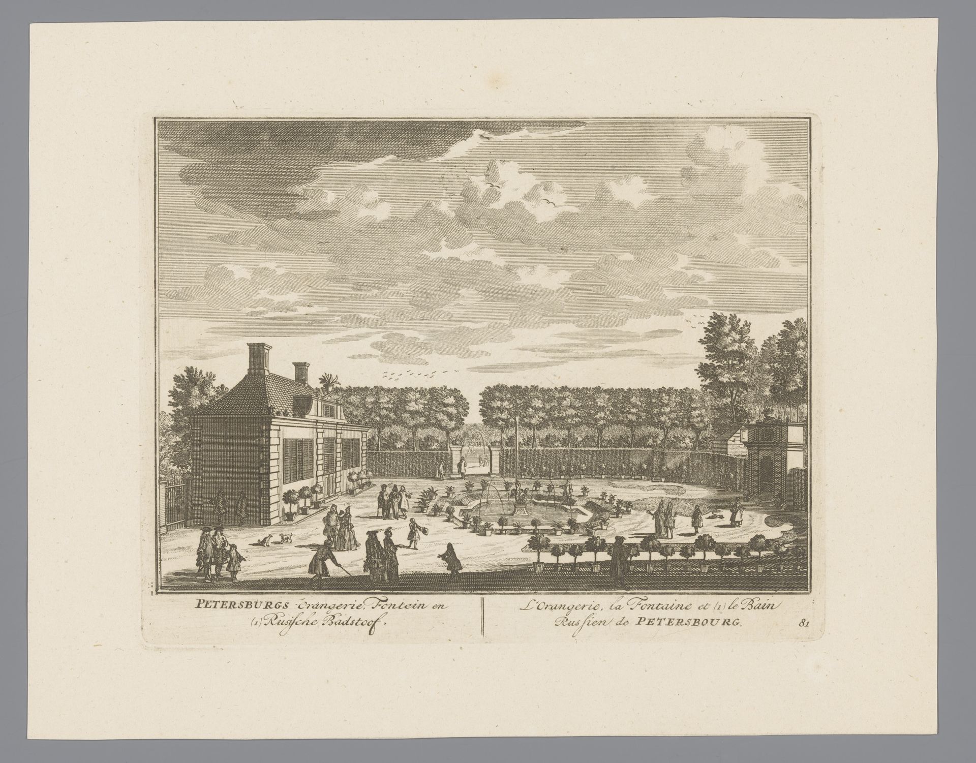 Gezicht op de oranjerie van huis Petersburg by Daniël Stopendaal