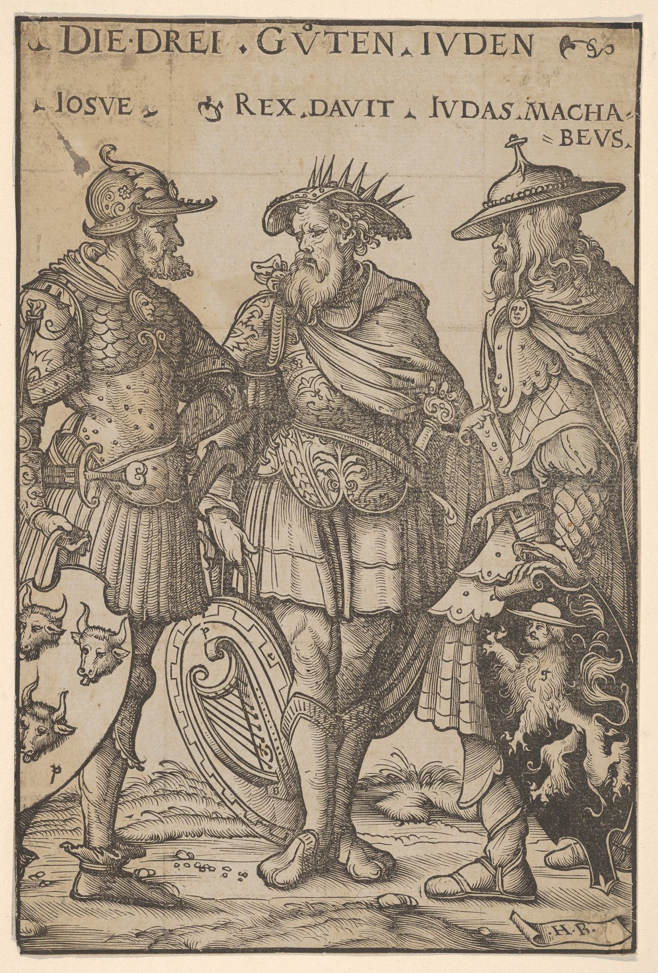 The Three Jewish Heroes (Die Drei Guten Juden), from Heroes and Heroines by Hans Burgkmair
