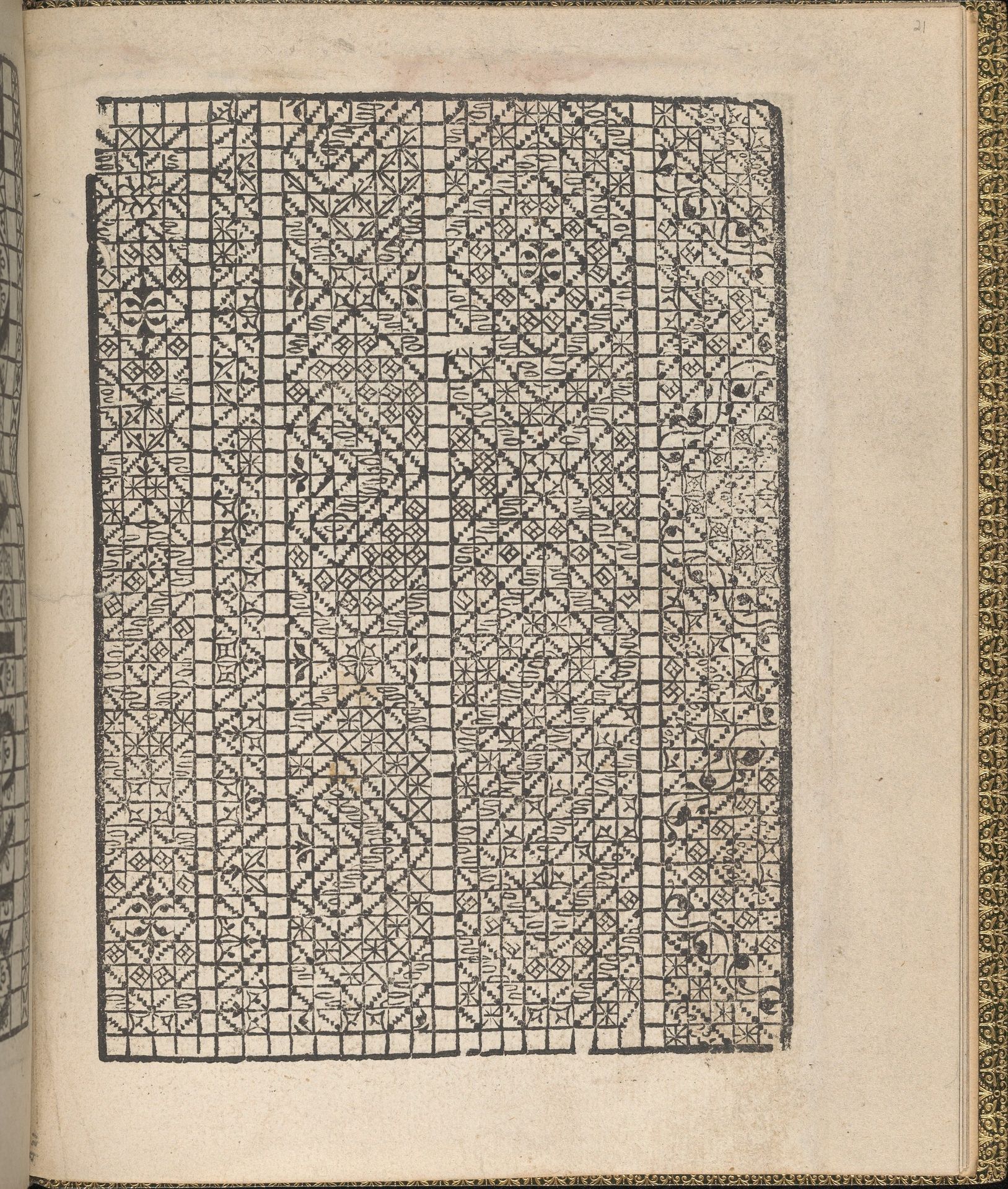 Giardineto novo di punti tagliati et gropposi per exercitio & ornamento delle donne (Venice 1554), page 11 (verso) by Matteo Pagano