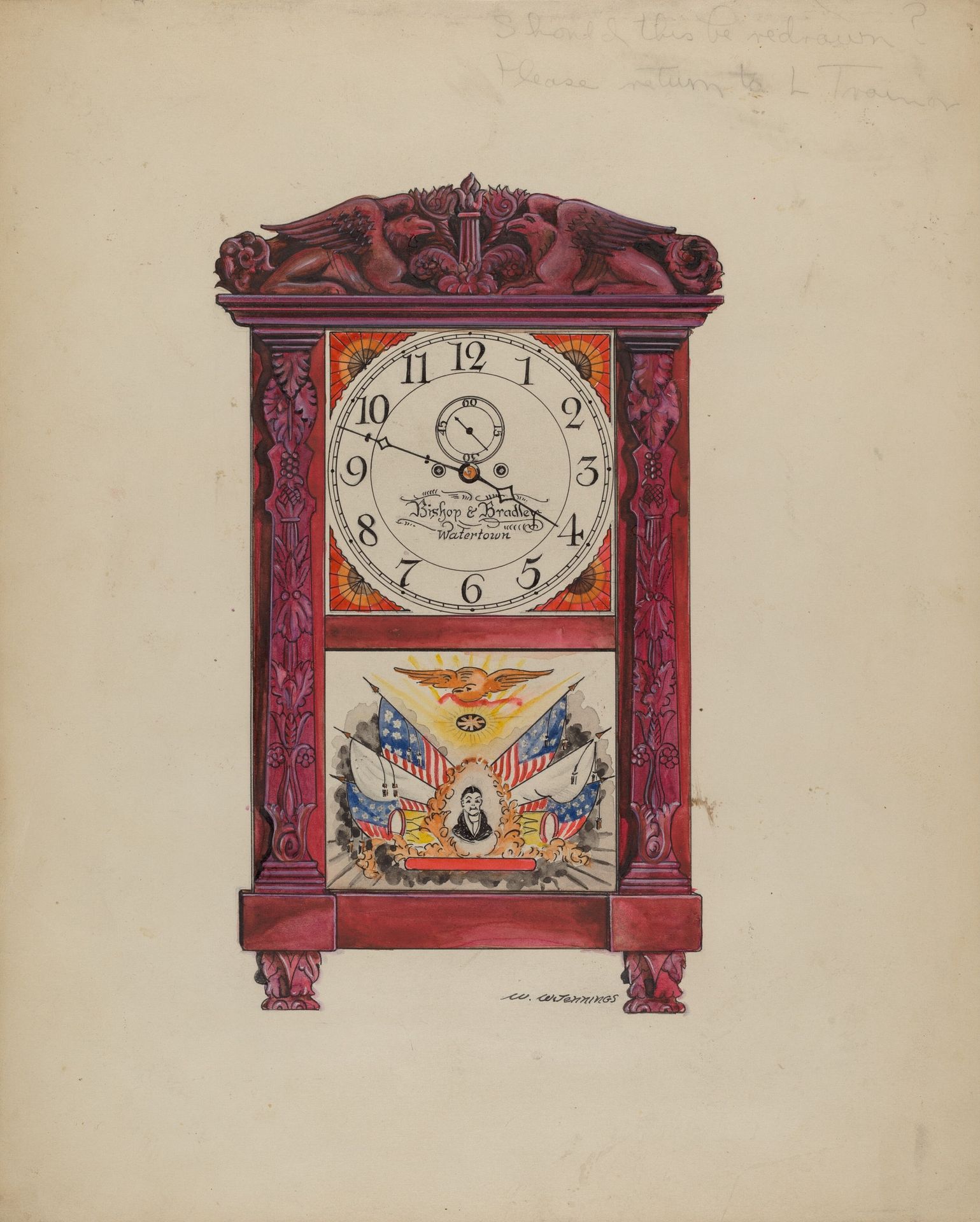 Clock, Eight Day by Walter W. Jennings