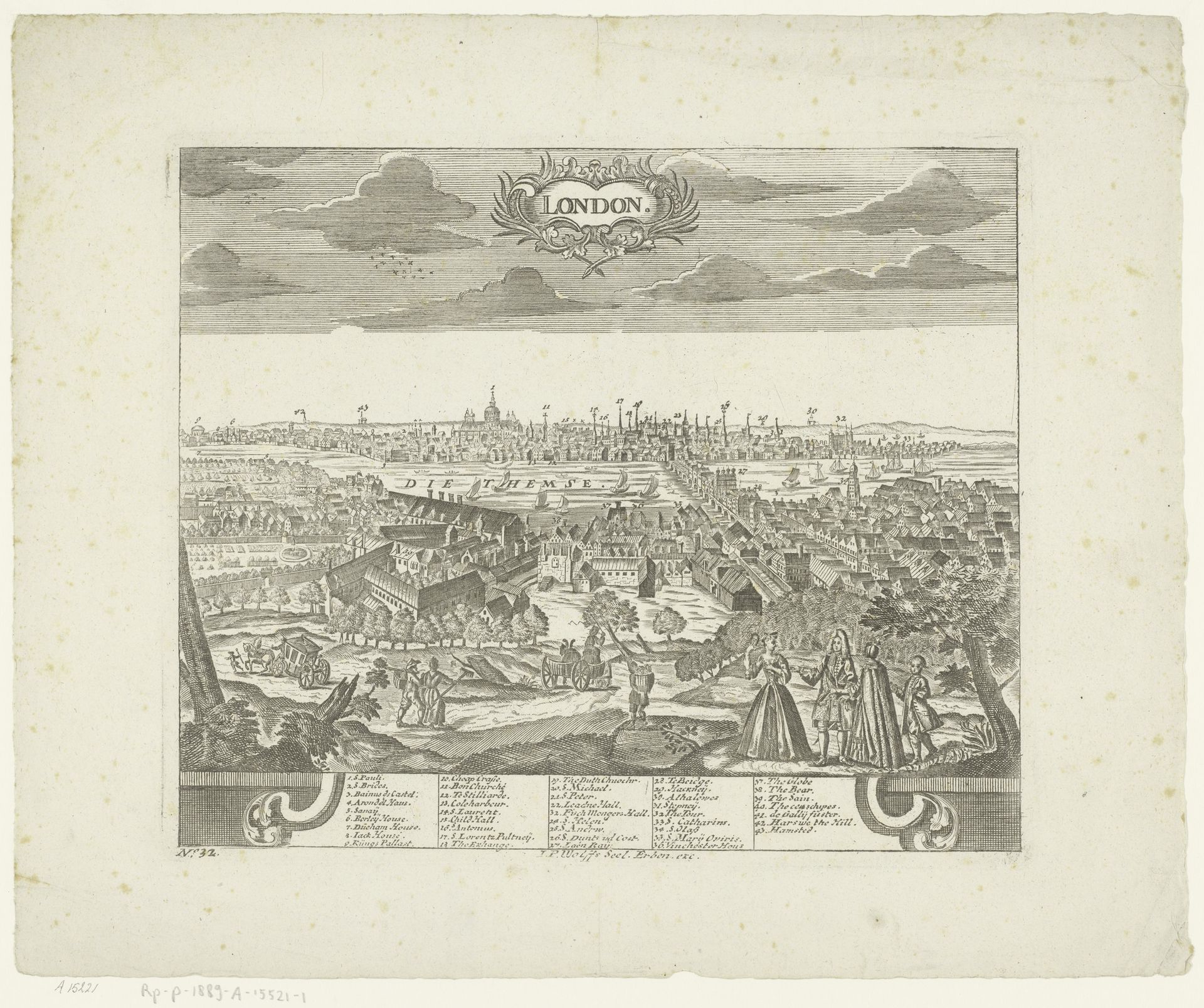 Gezicht op Londen by Anonymous