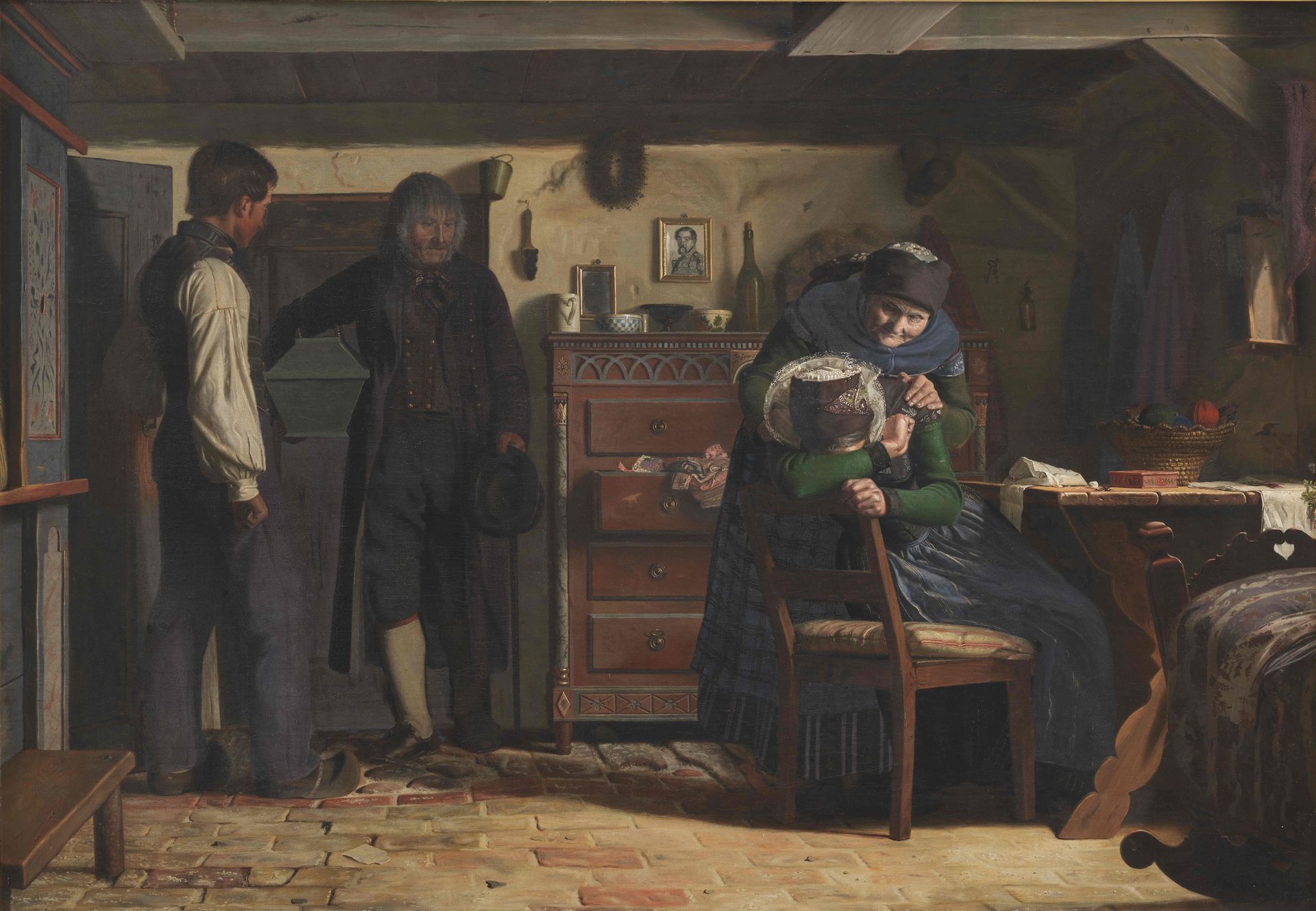 The Village Carpenter Bringing a Coffin for a Dead Child by Christen Dalsgaard