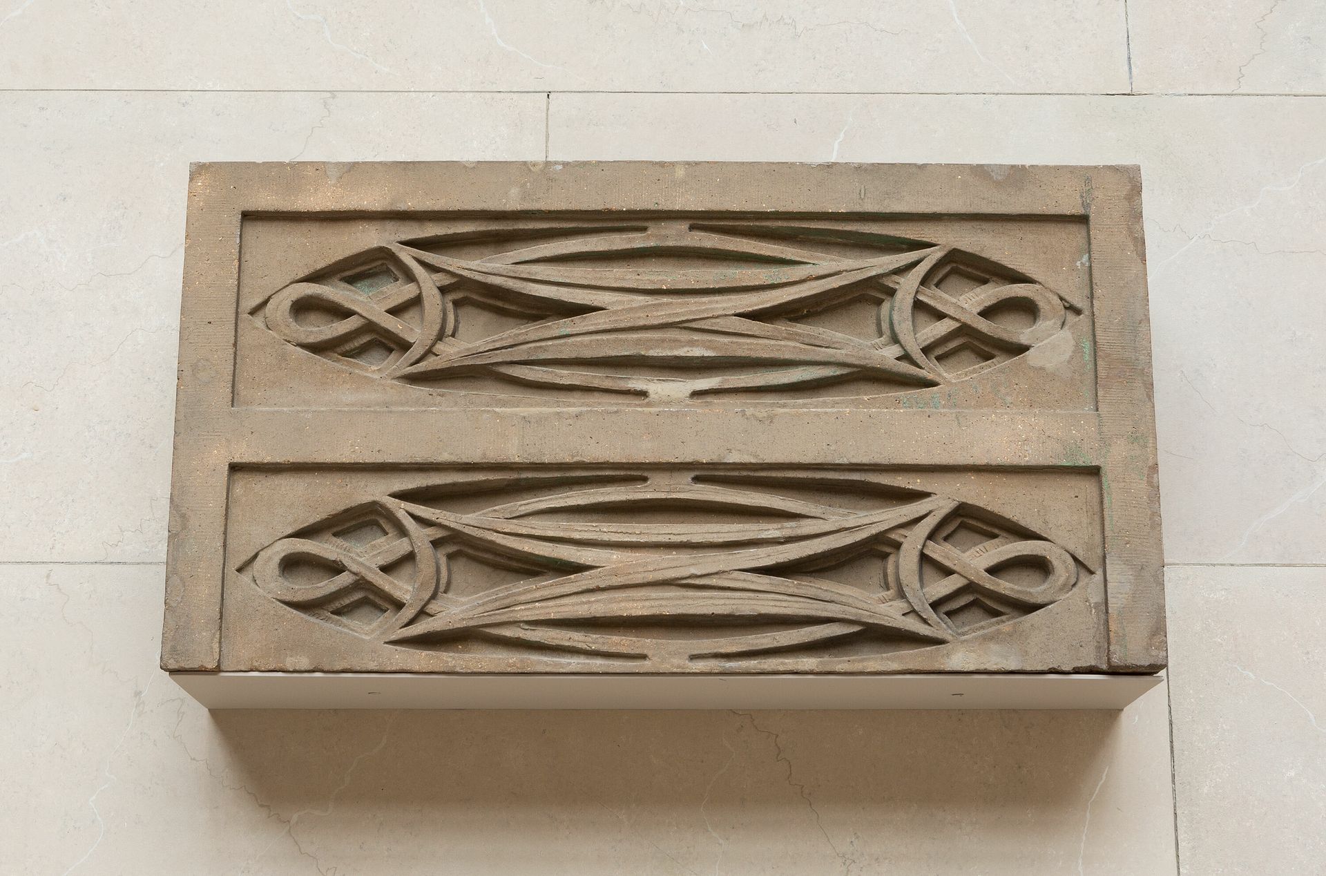 Garrick Theatre: Block of stringcourse from first floor loggia by Adler & Sullivan, Architects