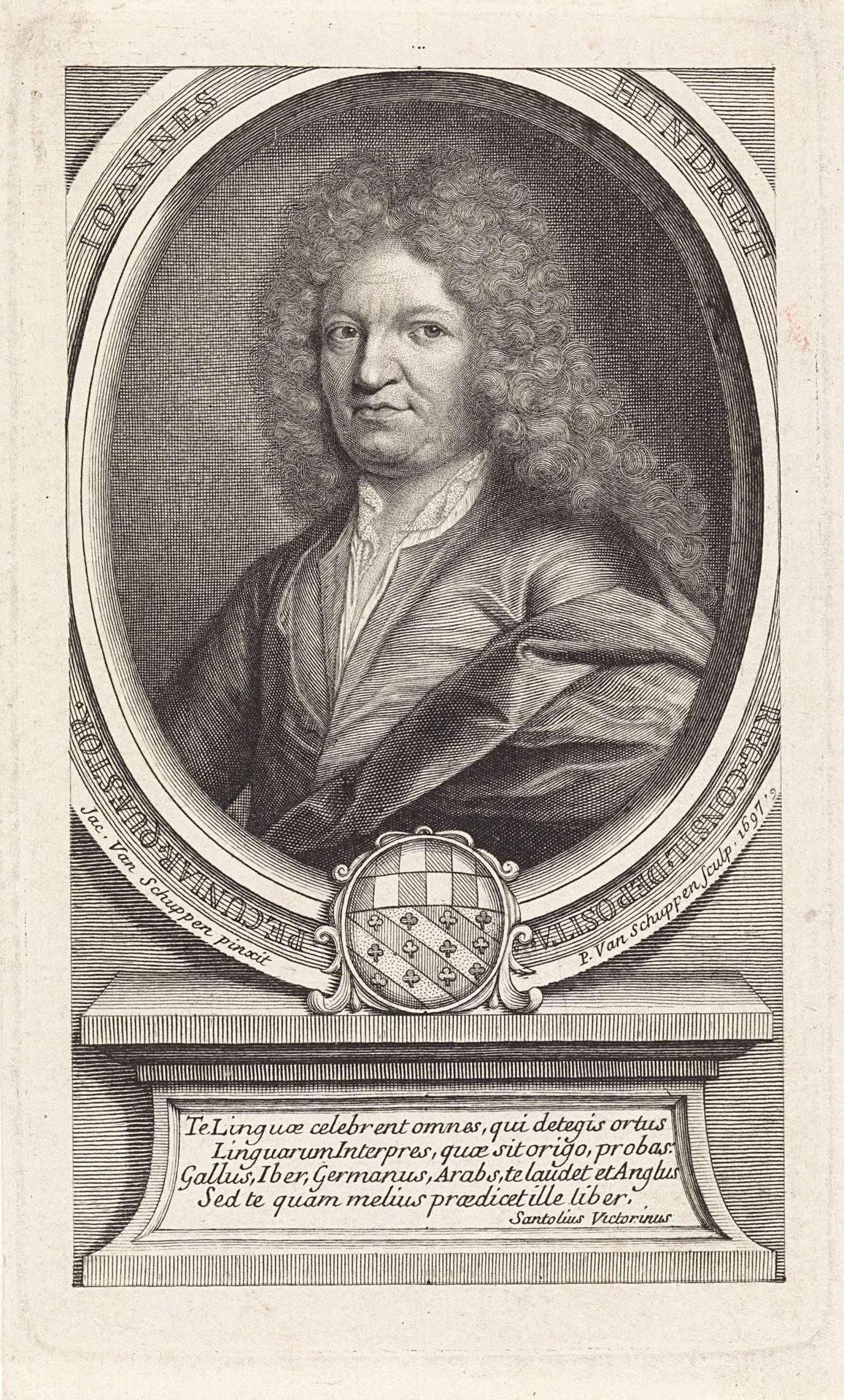 Portret van Jean Hindret by Pieter van Schuppen