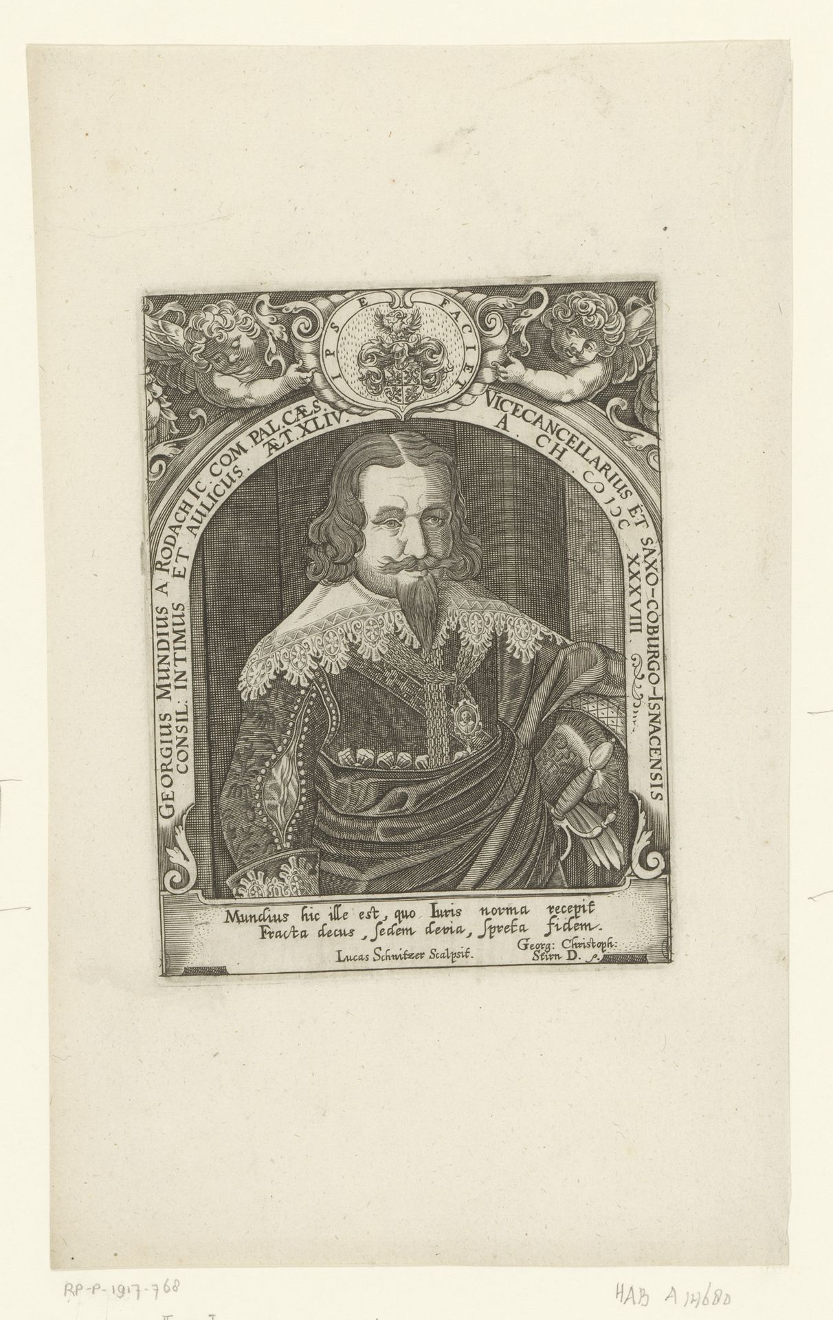 Portret van Georg Mund von Rodach by Lukas Schnitzer