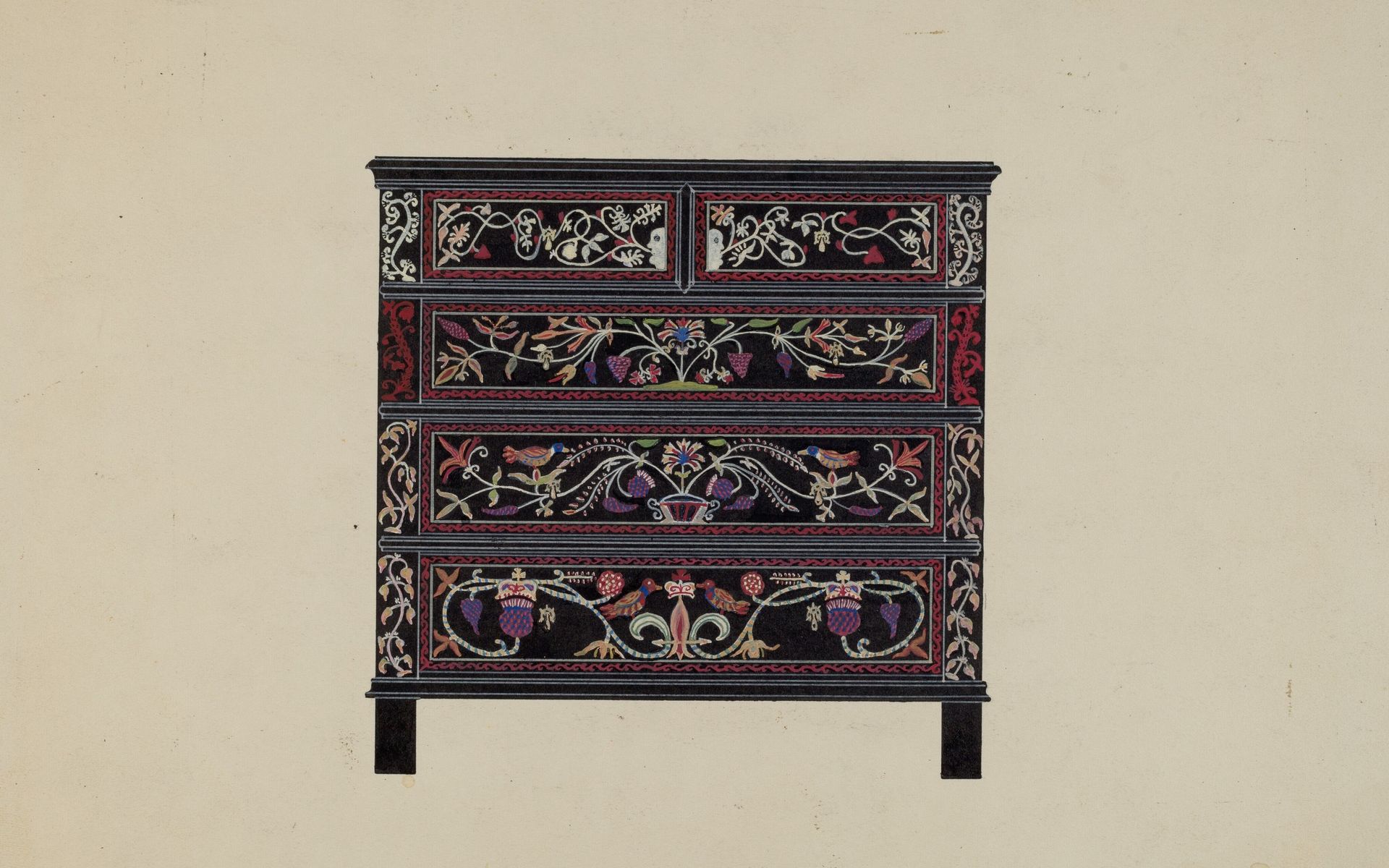 Guilford Painted Chest by Martin Partyka
