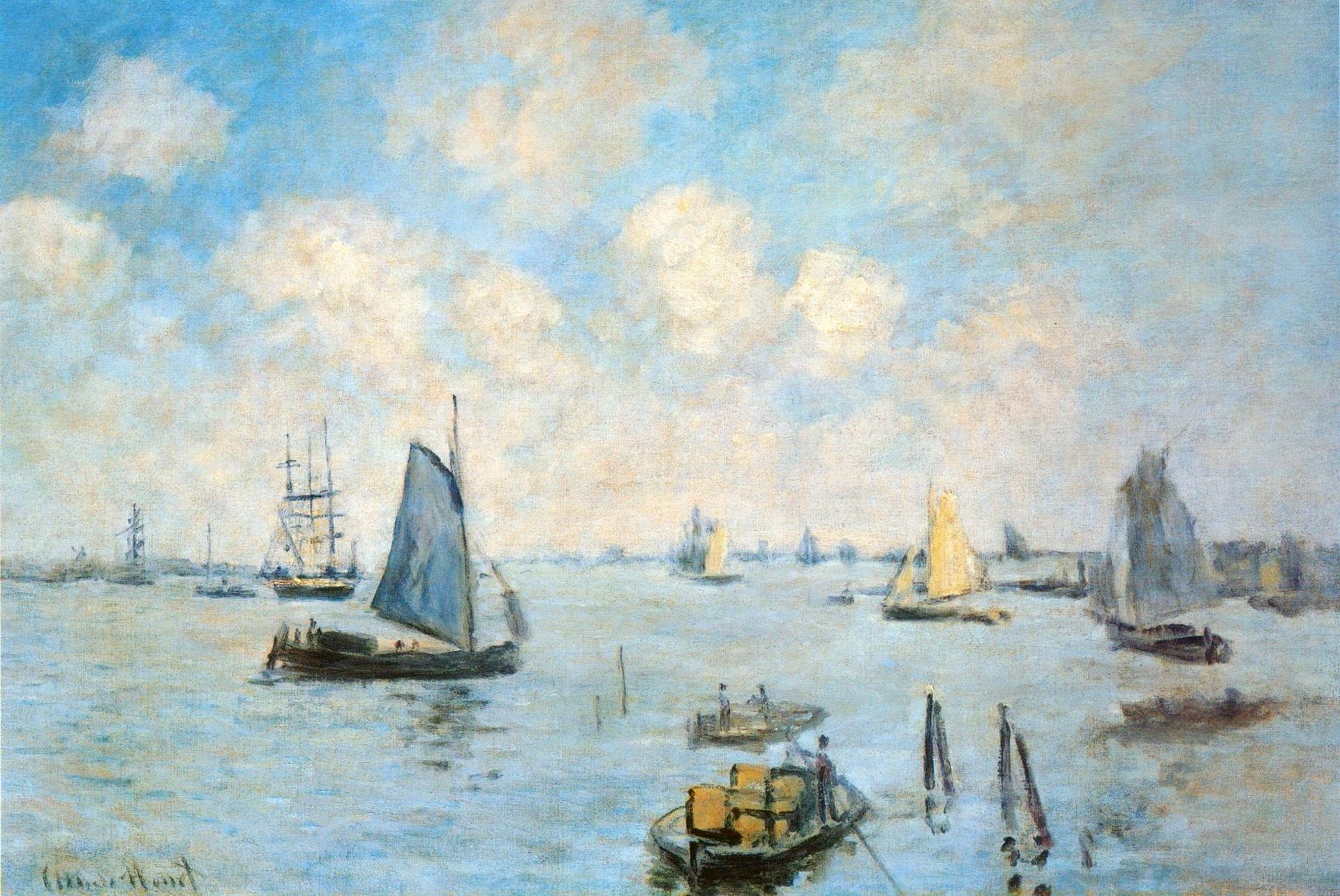 The Sea at Amsterdam by Claude Monet