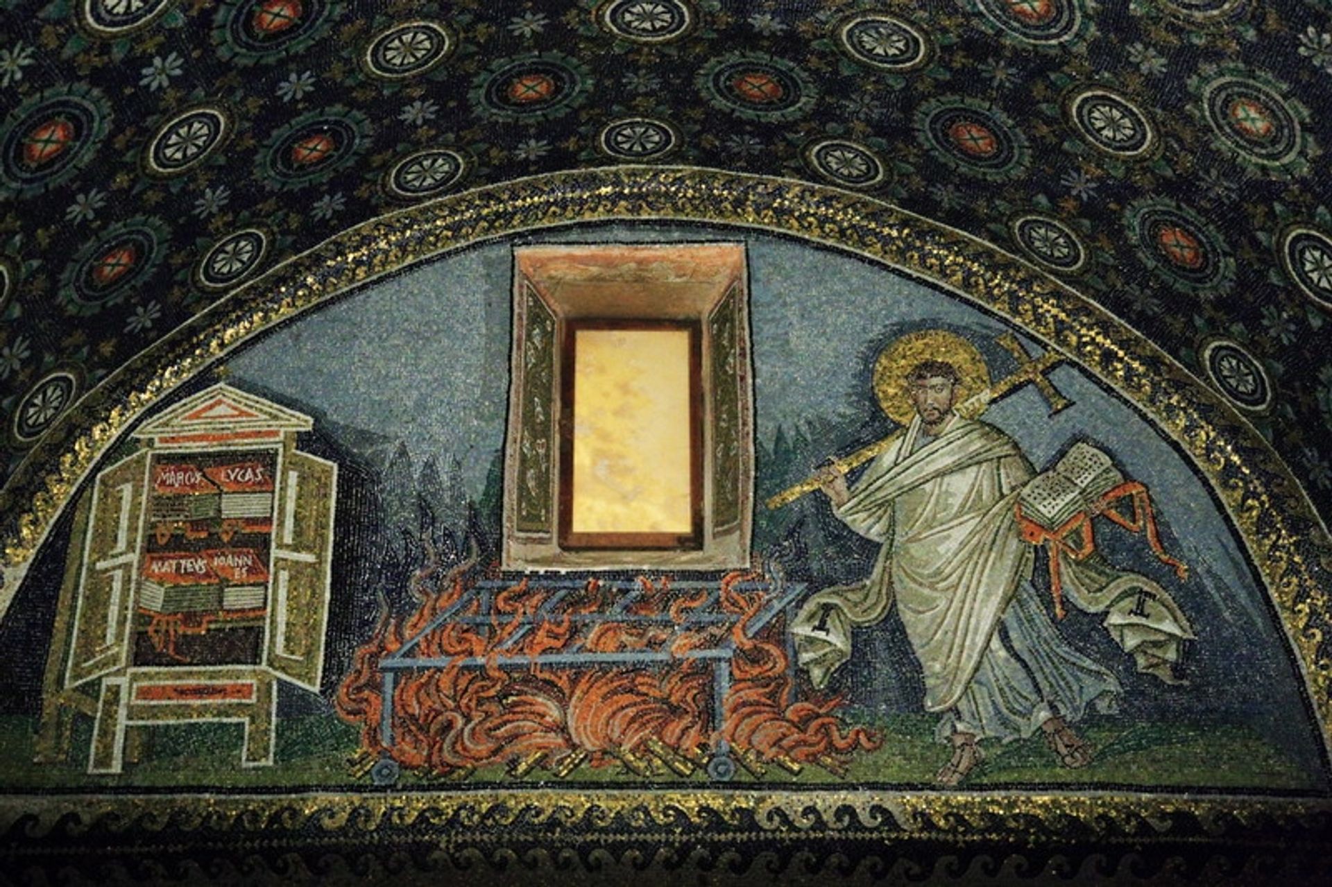 Martyrdom of St. Lawrence by Byzantine Mosaics
