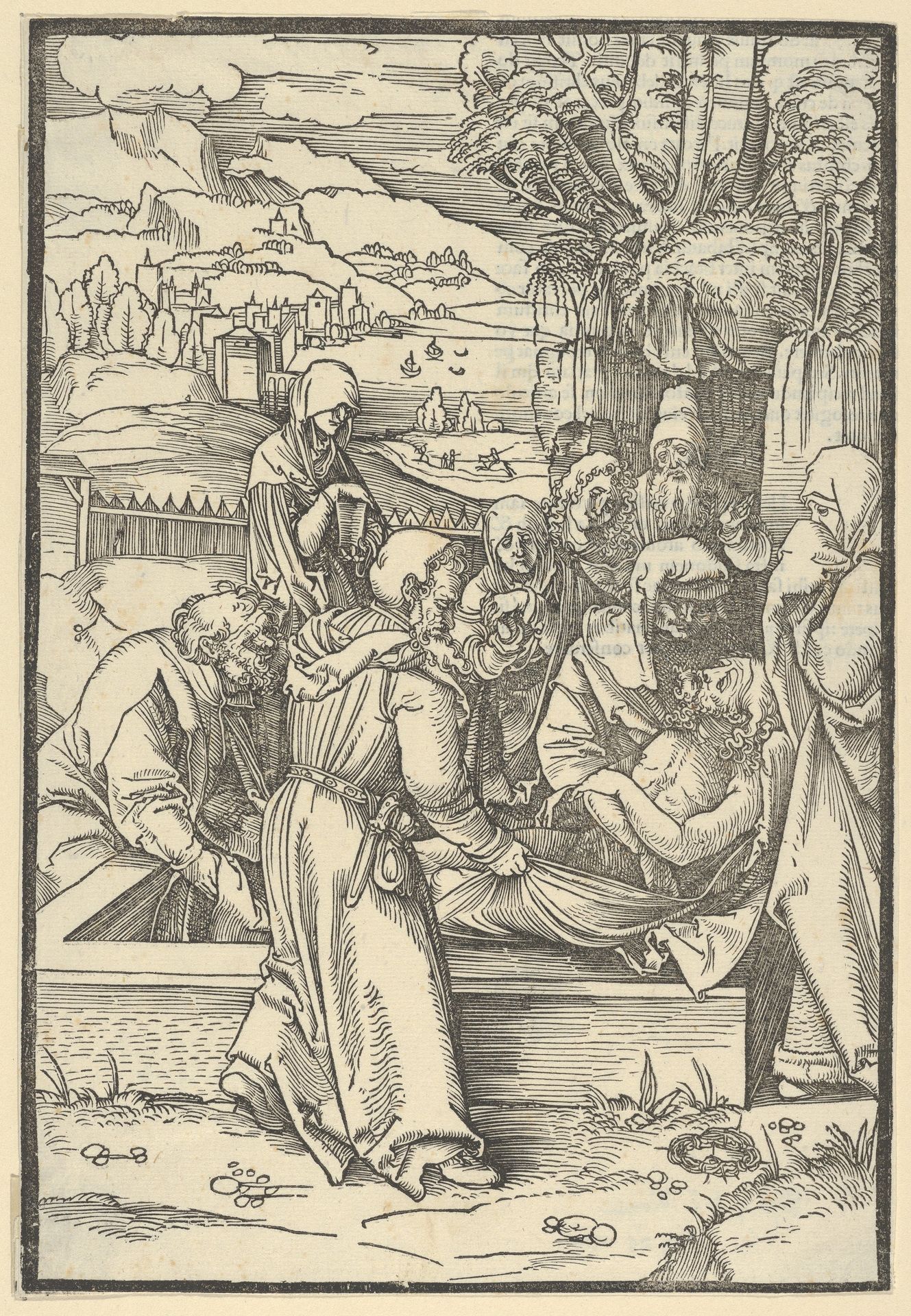 The Entombment, from Speculum passionis domini nostri Ihesu Christi by Hans Schäufelein