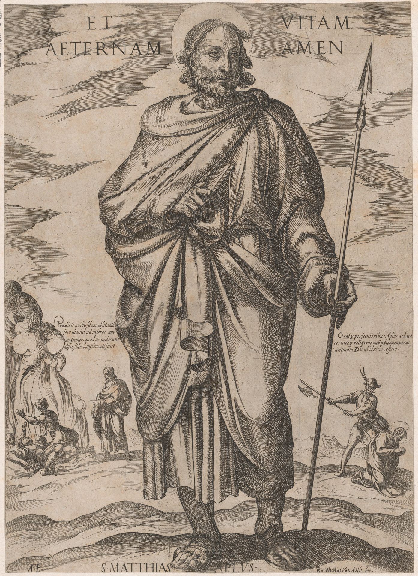 St. Matthias, from 'Christ, Mary, and the Apostles' by Antonio Tempesta