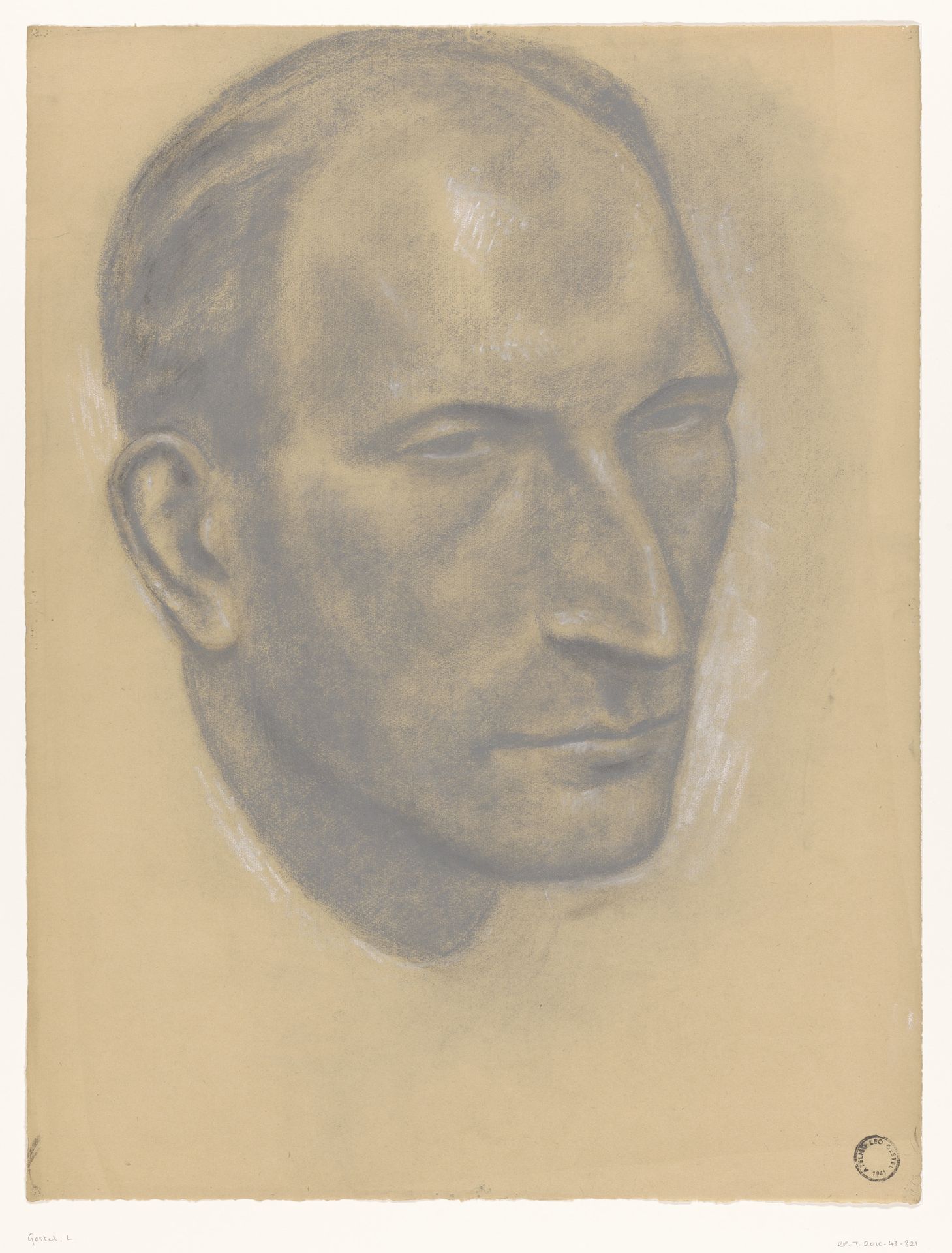 Portret van een onbekende man by Leo Gestel