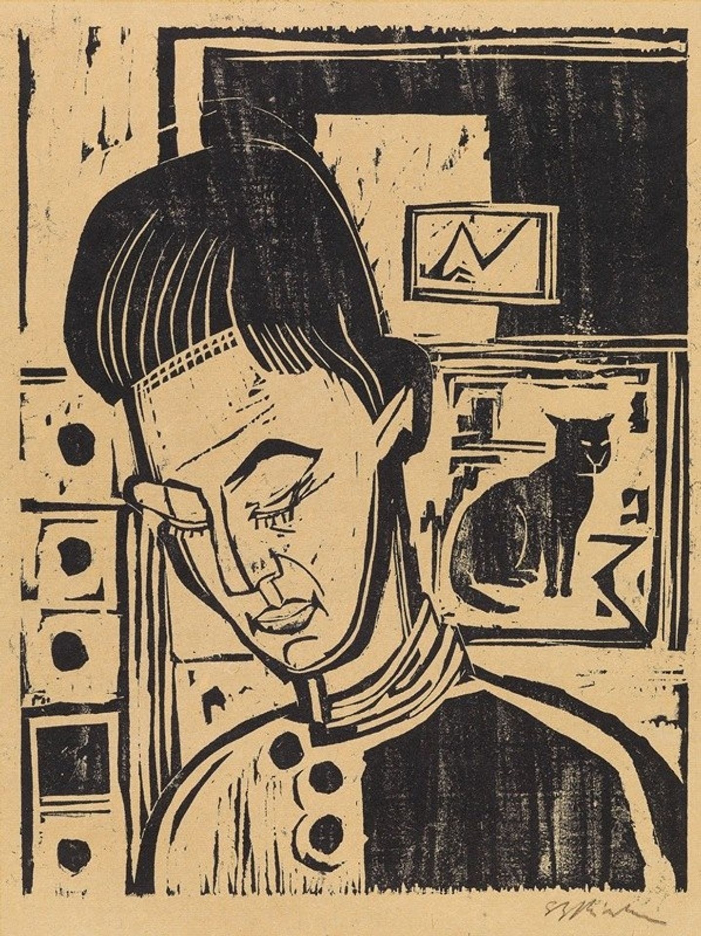 Knabenkopf Andreas by Ernst Ludwig Kirchner