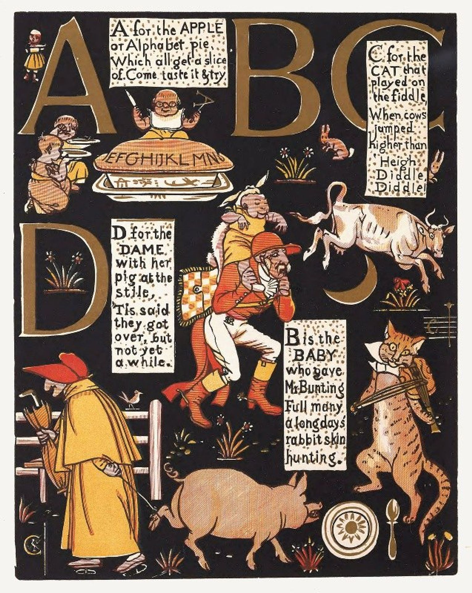 The Absurd A.B.C Pl 1 by Walter Crane