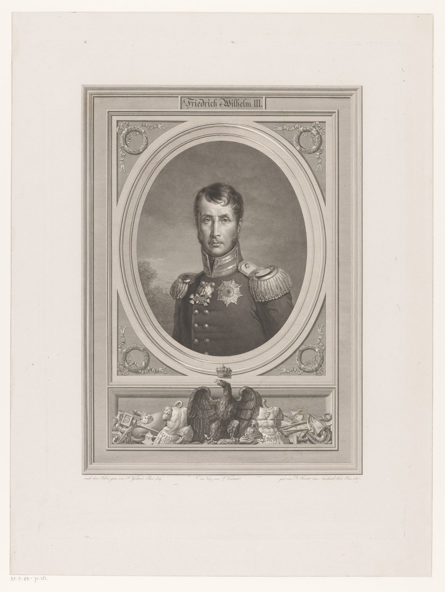 Portret van Frederik Willem III van Pruisen by François Forster