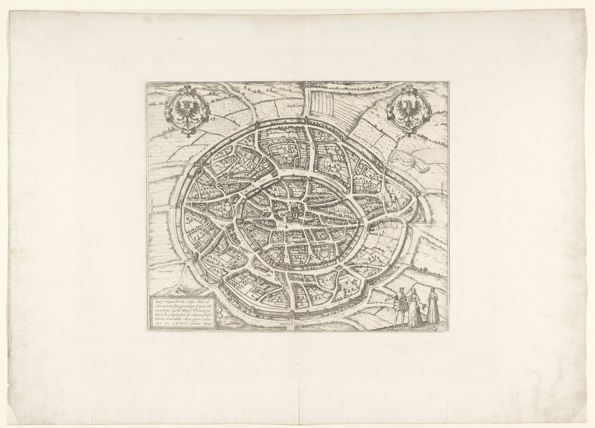 Plattegrond van Aken by Hendrik van (I) Steenwijck