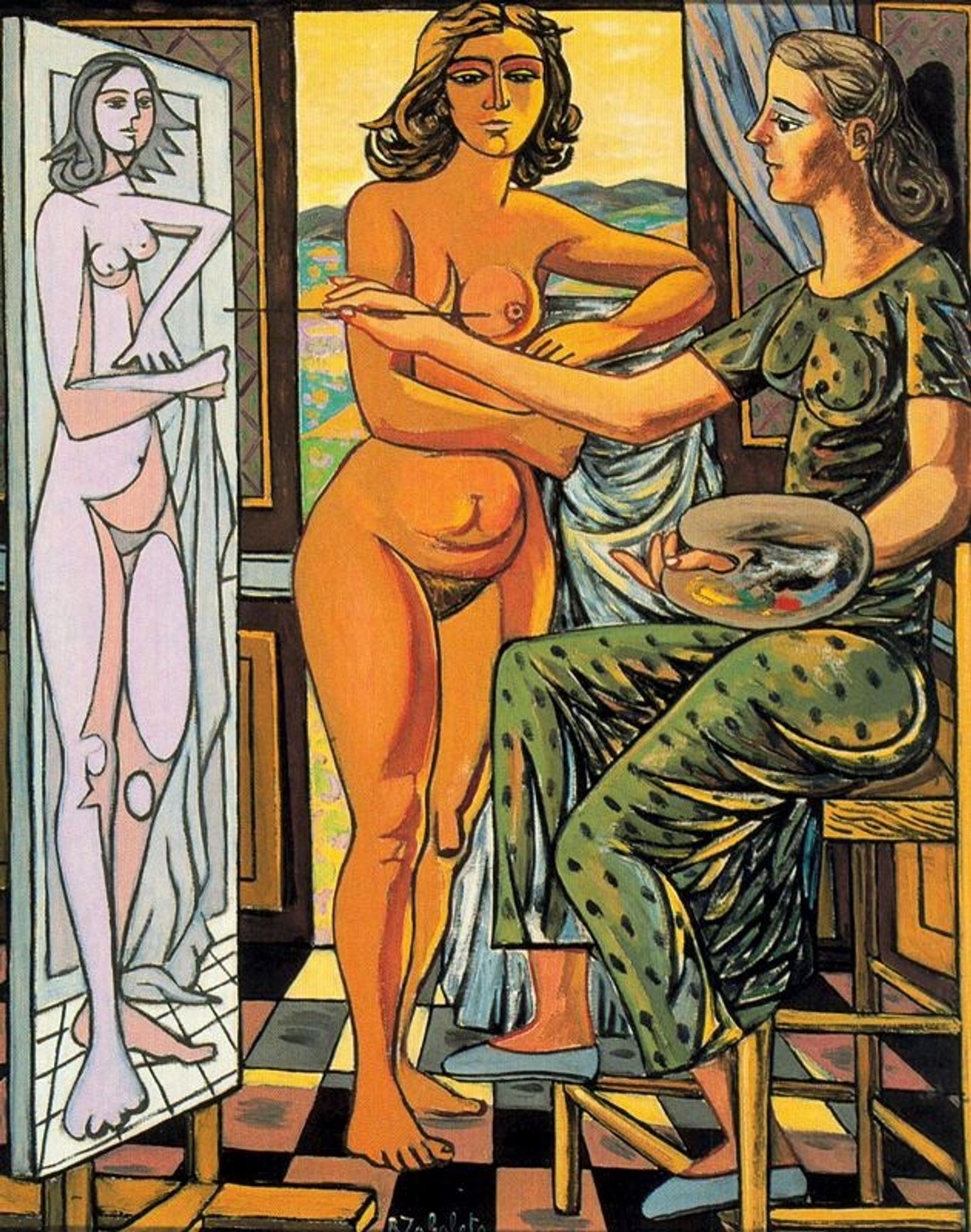 Interior with nude by Rafael Zabaleta