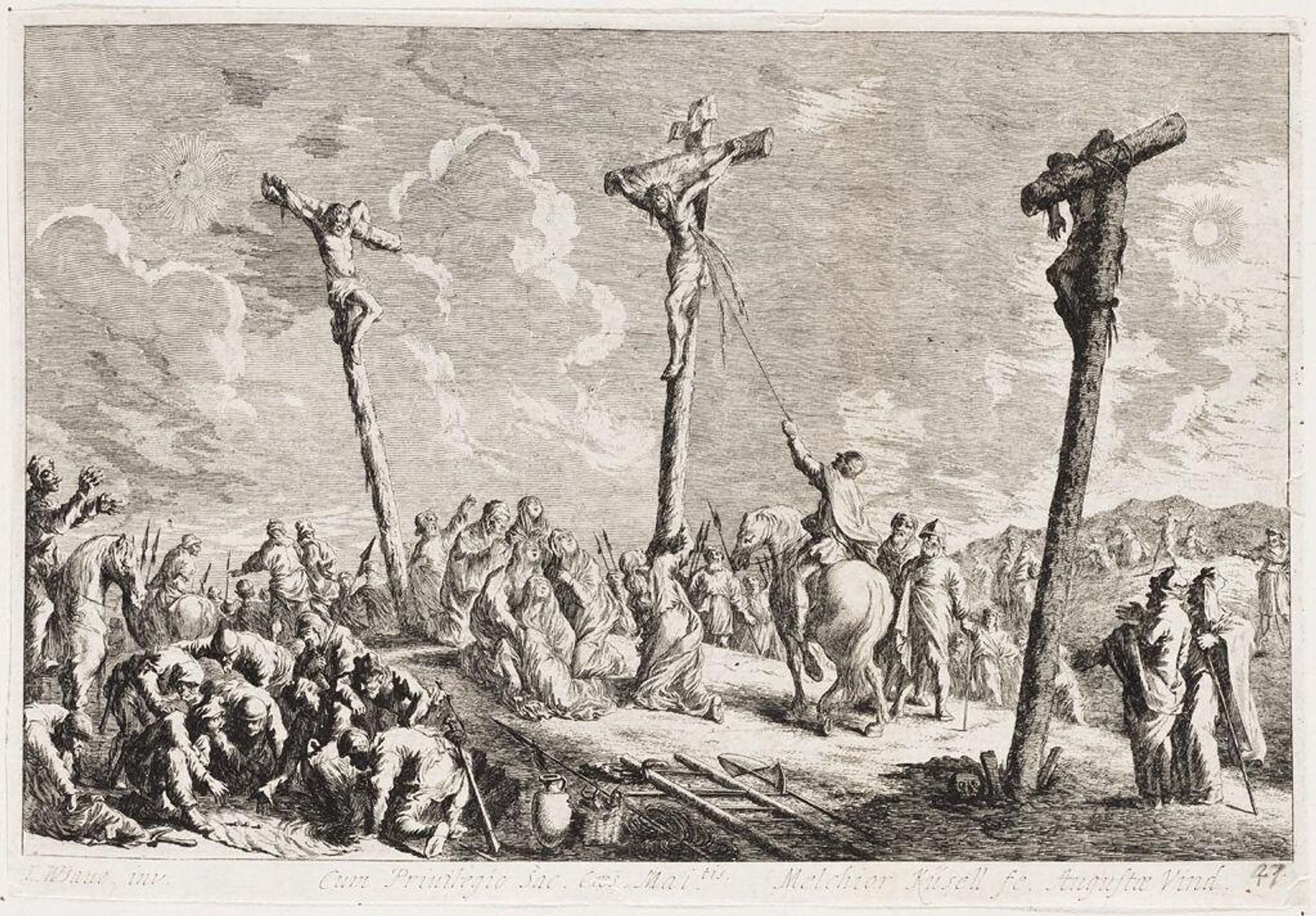 A Centurion Pierces Christ's Side by Melchior KÃ¼sel